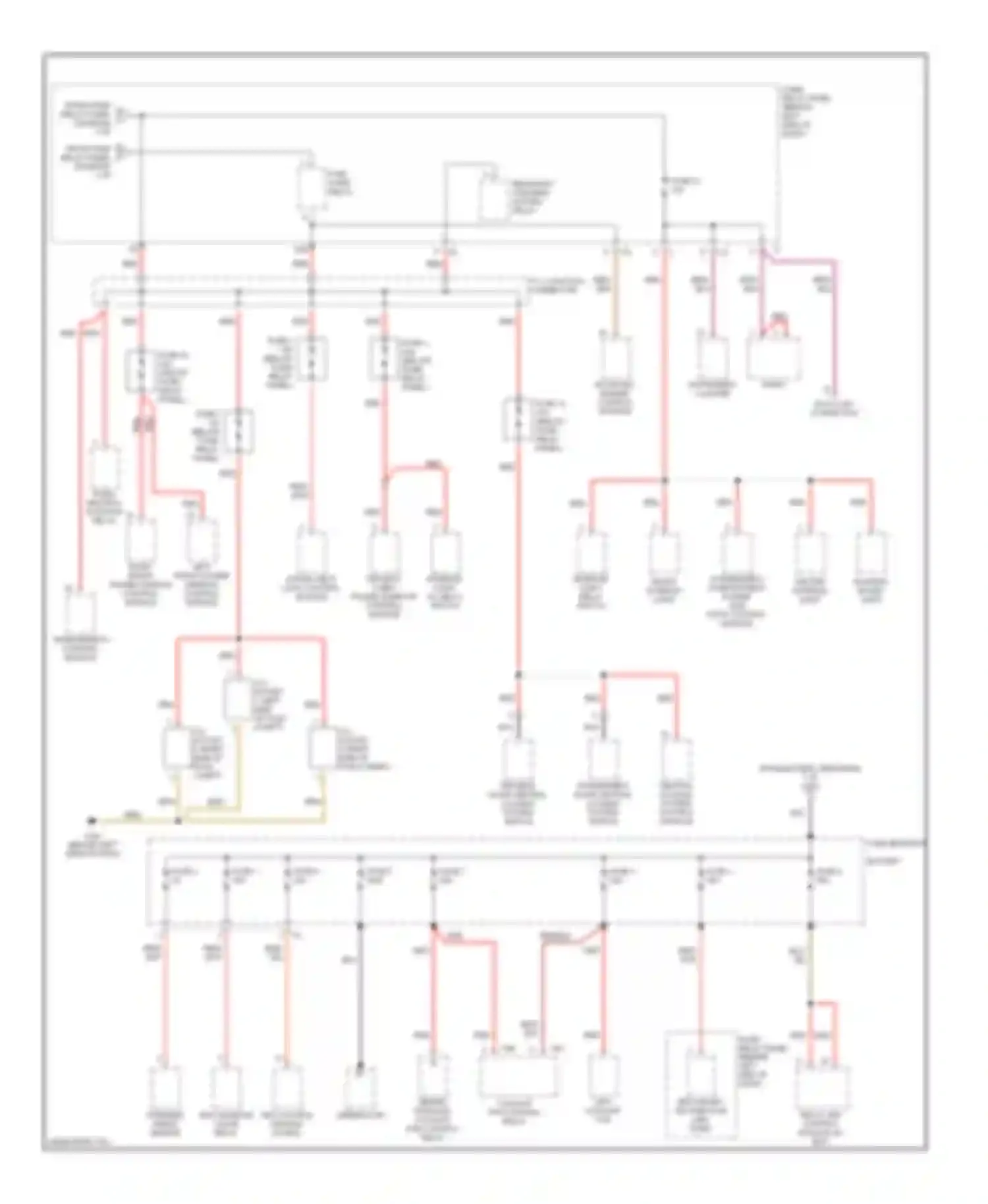 EuroVan Volkswagen T4 facelift (1997-2003): Power distribution circuit (3 of 3)