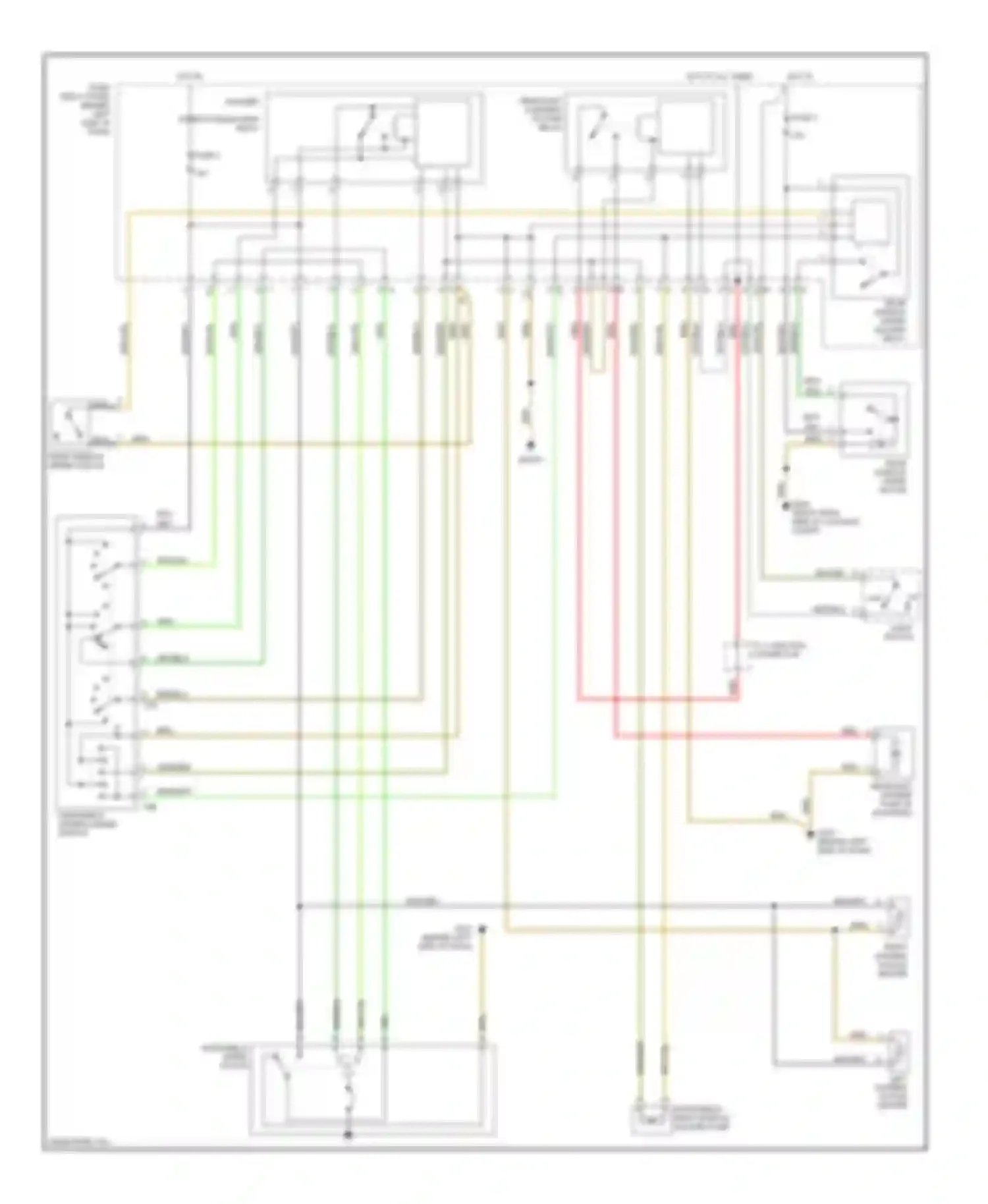 EuroVan Volkswagen T4 facelift (1997-2003): Wiper/washer circuit