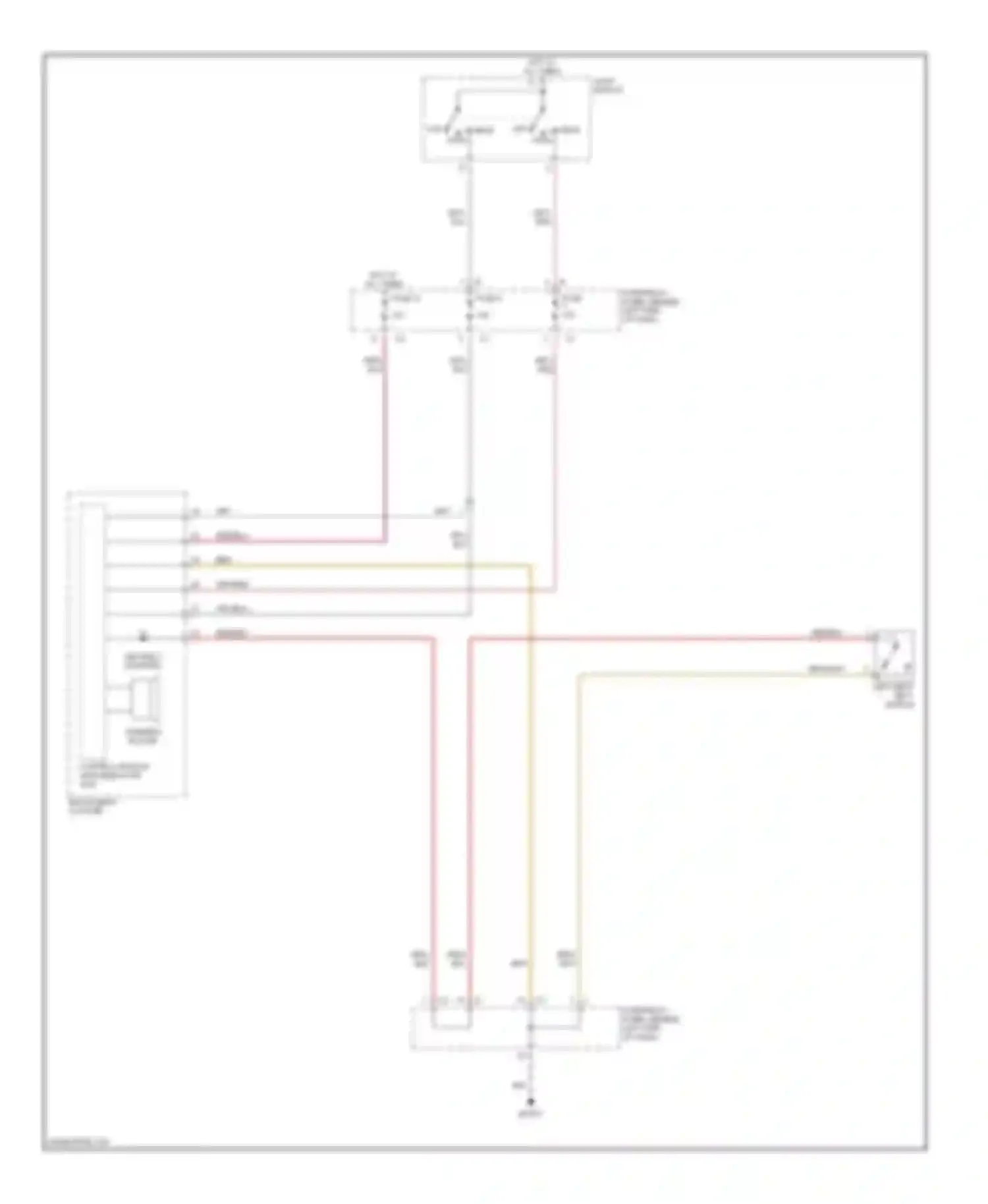 Wiring diagram control module with indicator unit for Volkswagen EuroVan T4 facelift (1997-2003) (2 of 3)