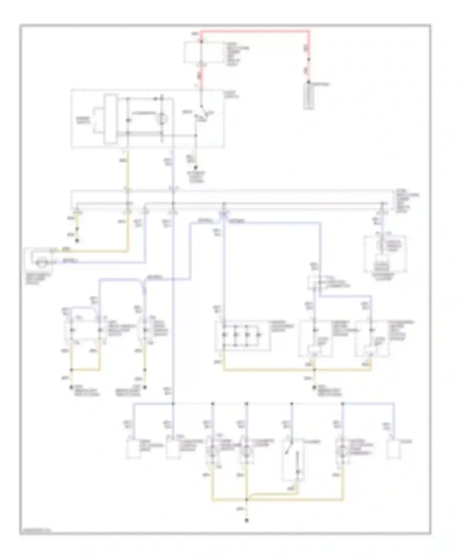 Wiring diagram digital display light for Volkswagen EuroVan T4 facelift (1997-2003) (2 of 2)