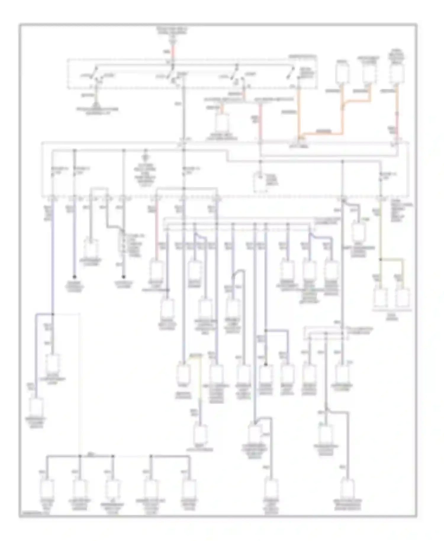 Wiring diagram emergency flasher switch for Volkswagen EuroVan T4 facelift (1997-2003) (5 of 5)