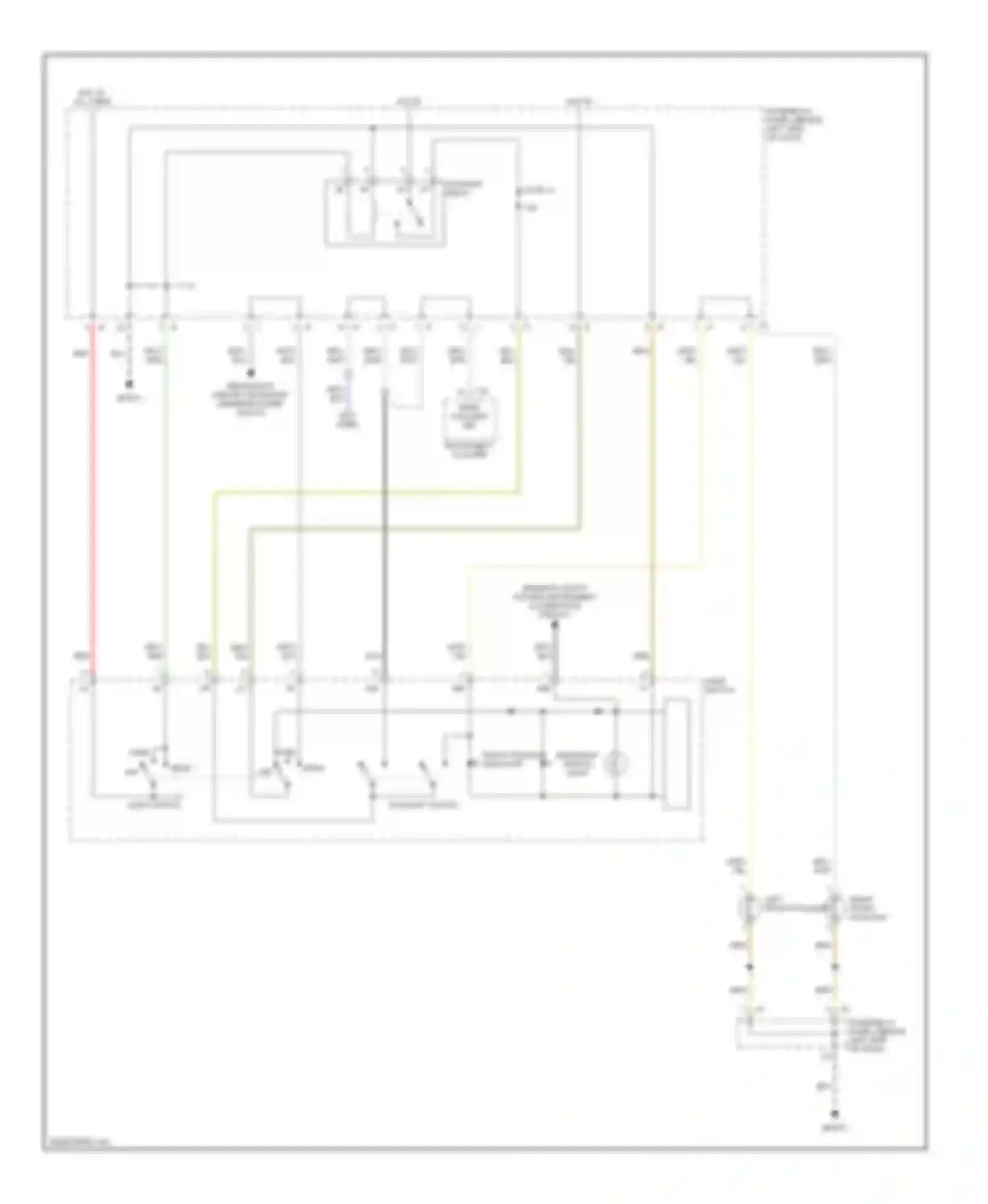 Wiring diagram front foglight indicator for Volkswagen EuroVan T4 facelift (1997-2003) (1 of 1)