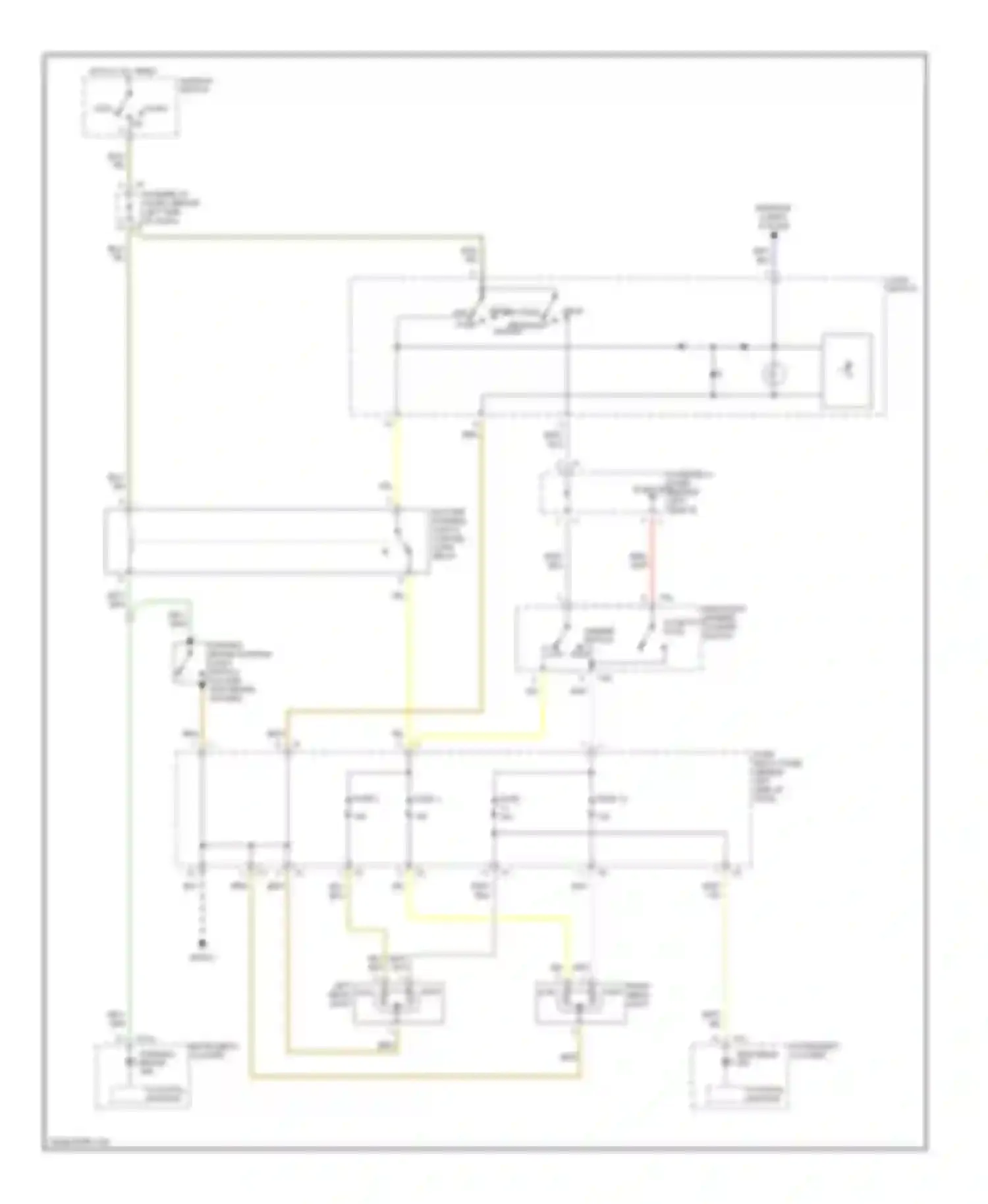Wiring diagram headlight dimmer/ flasher switch flash to pass for Volkswagen EuroVan T4 facelift (1997-2003) (1 of 1)