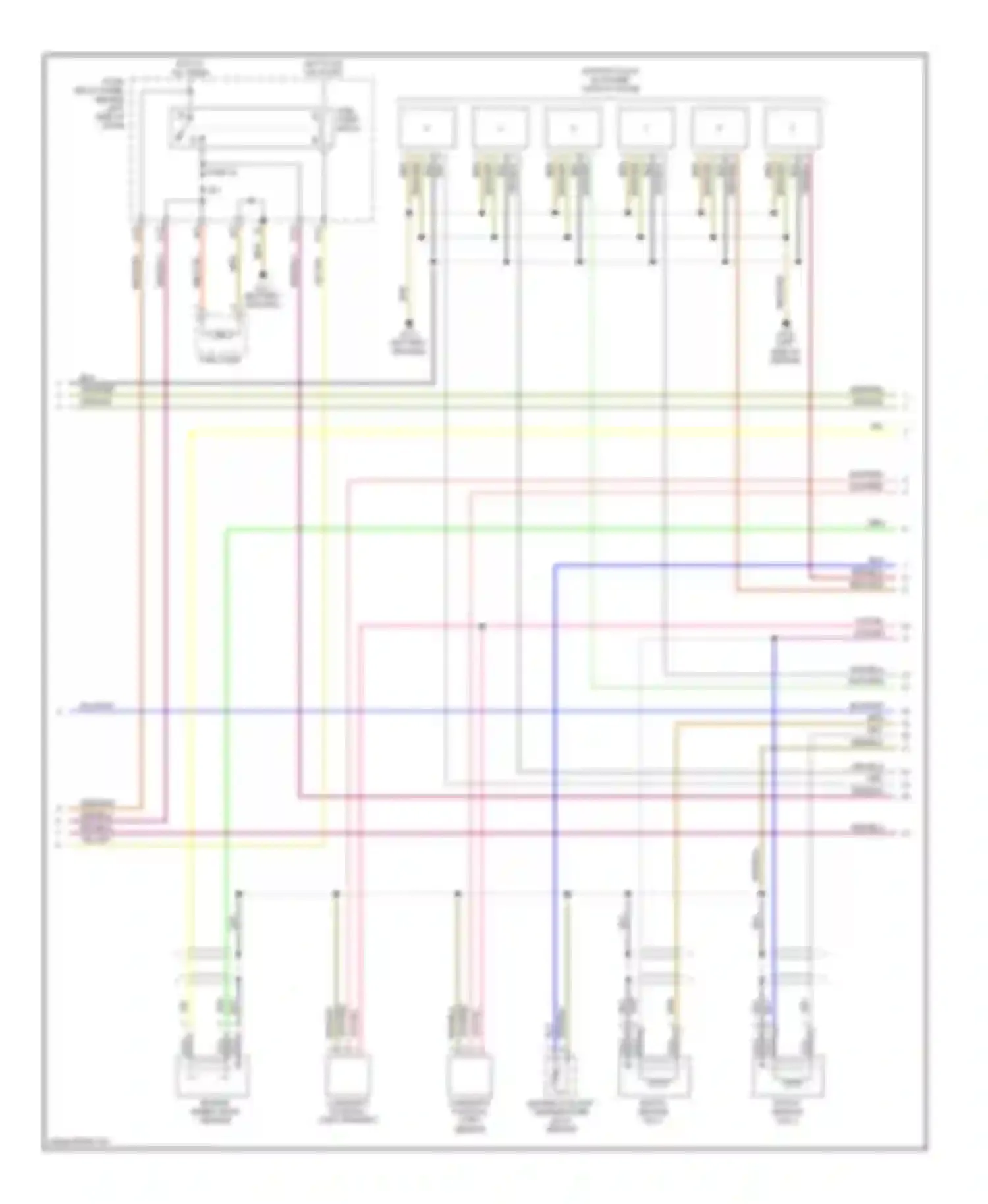 Wiring diagram ignition coils w/ power output stage for Volkswagen EuroVan T4 facelift (1997-2003) (1 of 1)