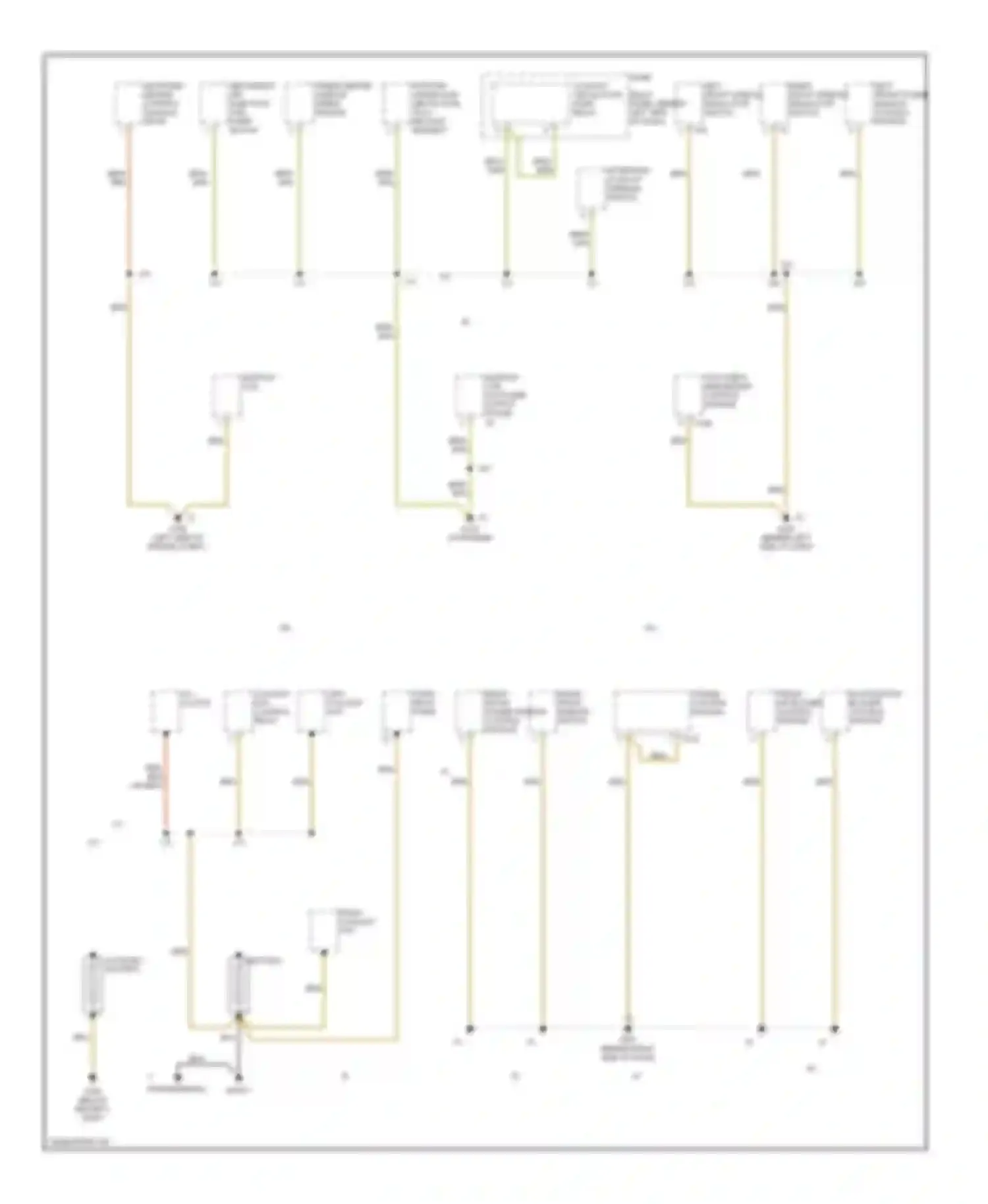 Wiring diagram left front power window control module for Volkswagen EuroVan T4 facelift (1997-2003) (1 of 3)