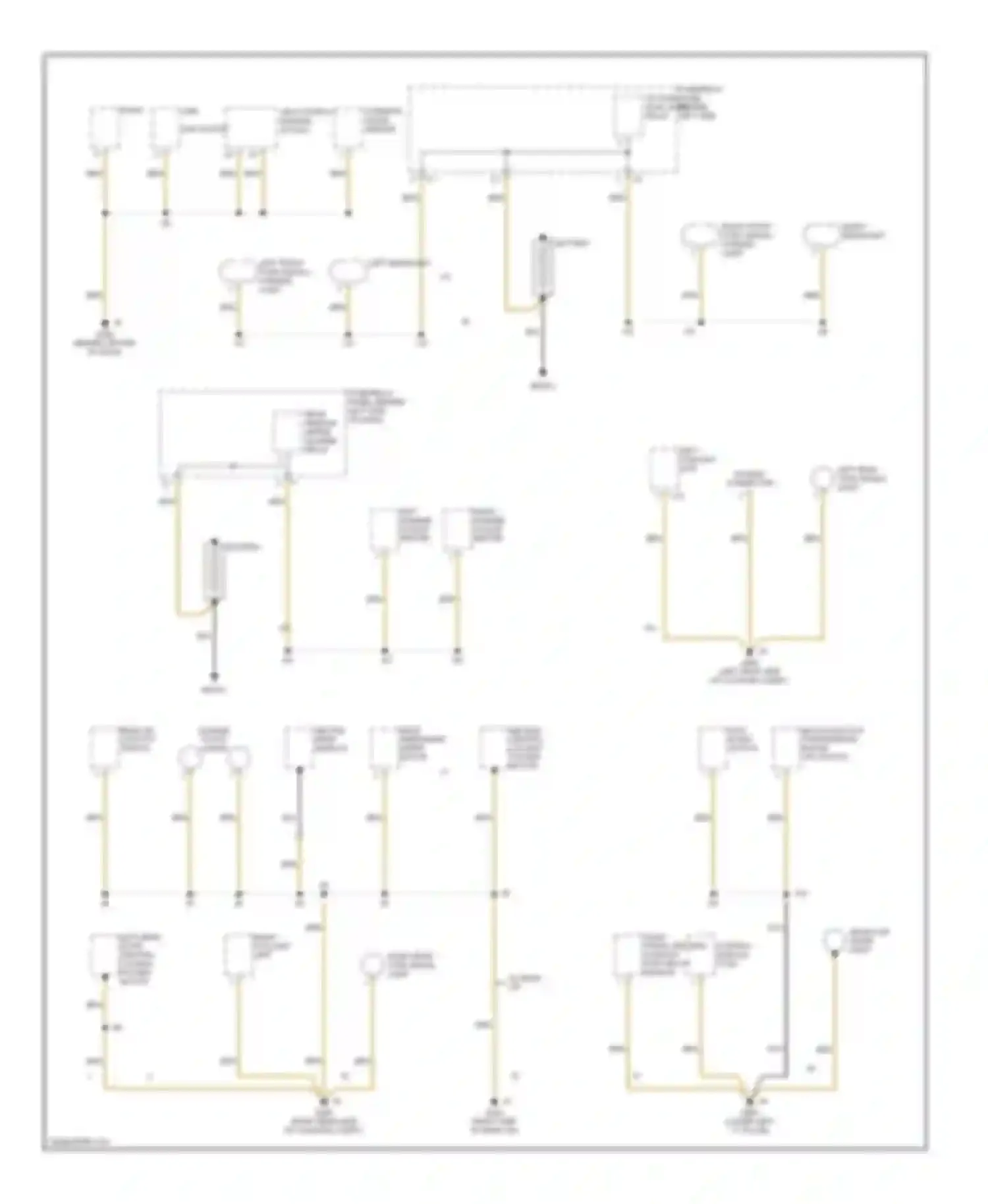 Wiring diagram left front turn signal/ parking light for Volkswagen EuroVan T4 facelift (1997-2003) (1 of 1)