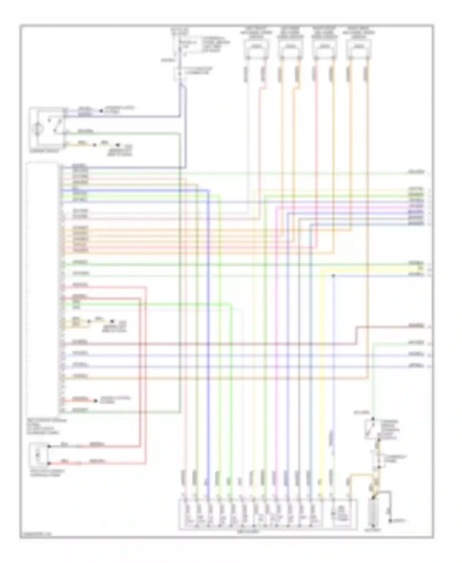 Wiring diagram right front abs wheel speed sensor for Volkswagen EuroVan T4 facelift (1997-2003) (1 of 1)