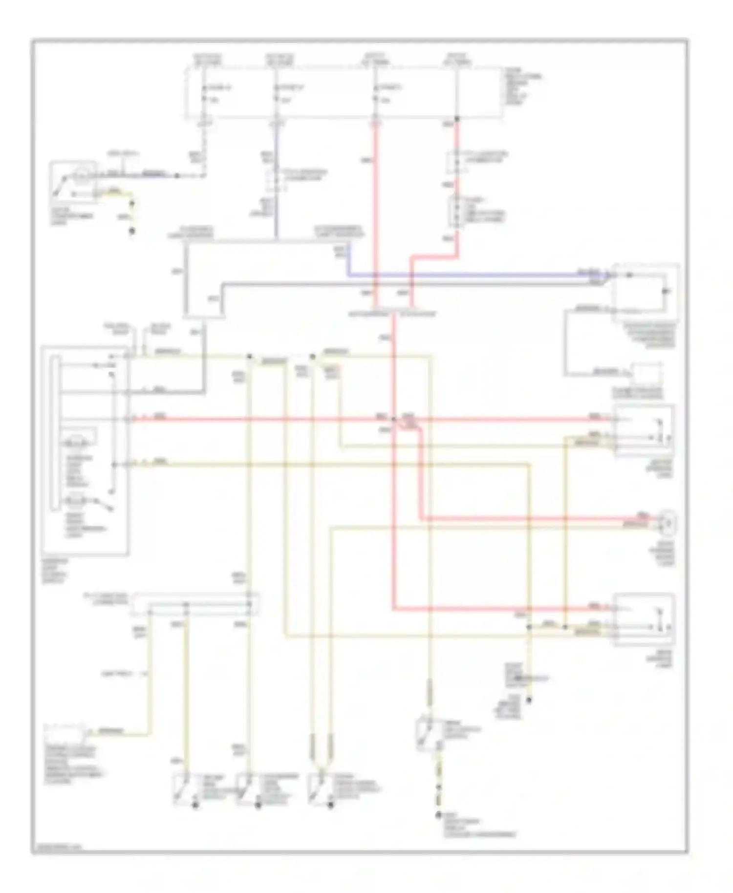 Wiring diagram right front map/ reading light for Volkswagen EuroVan T4 facelift (1997-2003) (1 of 1)
