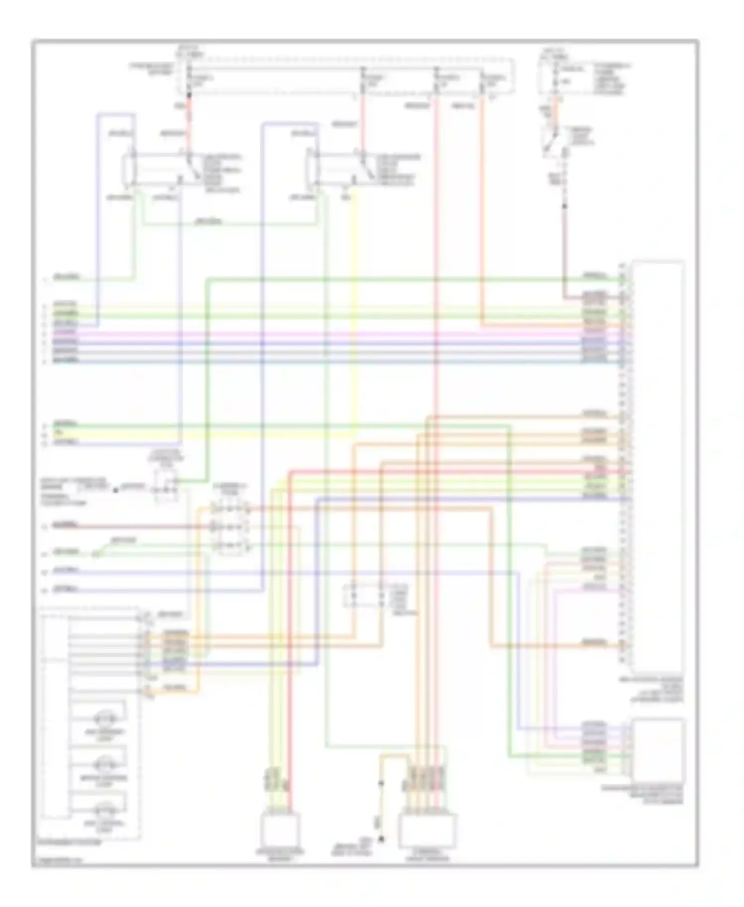 Wiring diagram transverse acceleration sensor/rotation rate sensor for Volkswagen EuroVan T4 facelift (1997-2003) (1 of 1)
