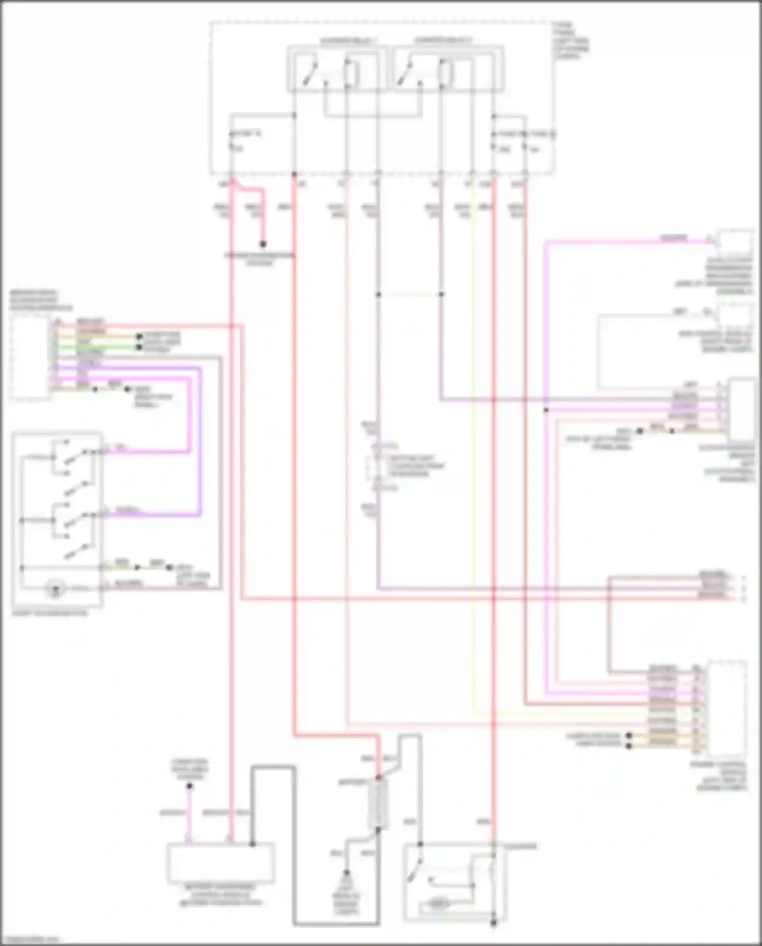 Wiring diagram access/start system interface for Volkswagen Golf GTI VII facelift (2017-2020) (3 of 4)