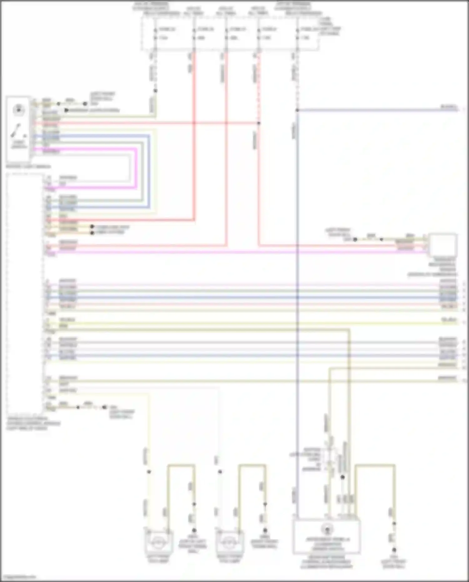 Wiring diagram bottom left coupling point in interior for Volkswagen Golf GTI VII facelift (2017-2020) (9 of 36)