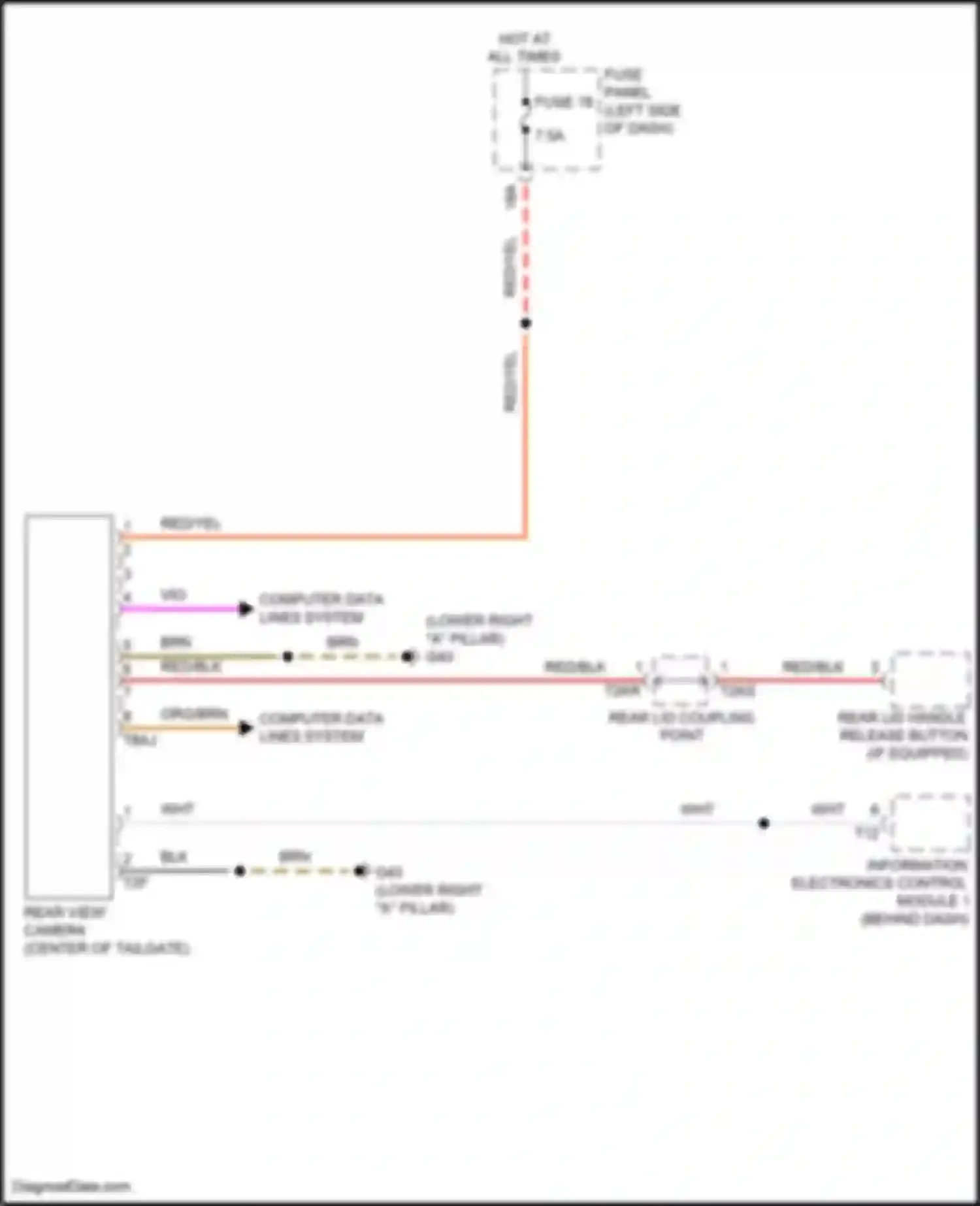 Wiring diagram computer data lines system for Volkswagen Golf GTI VII facelift (2017-2020) (60 of 86)