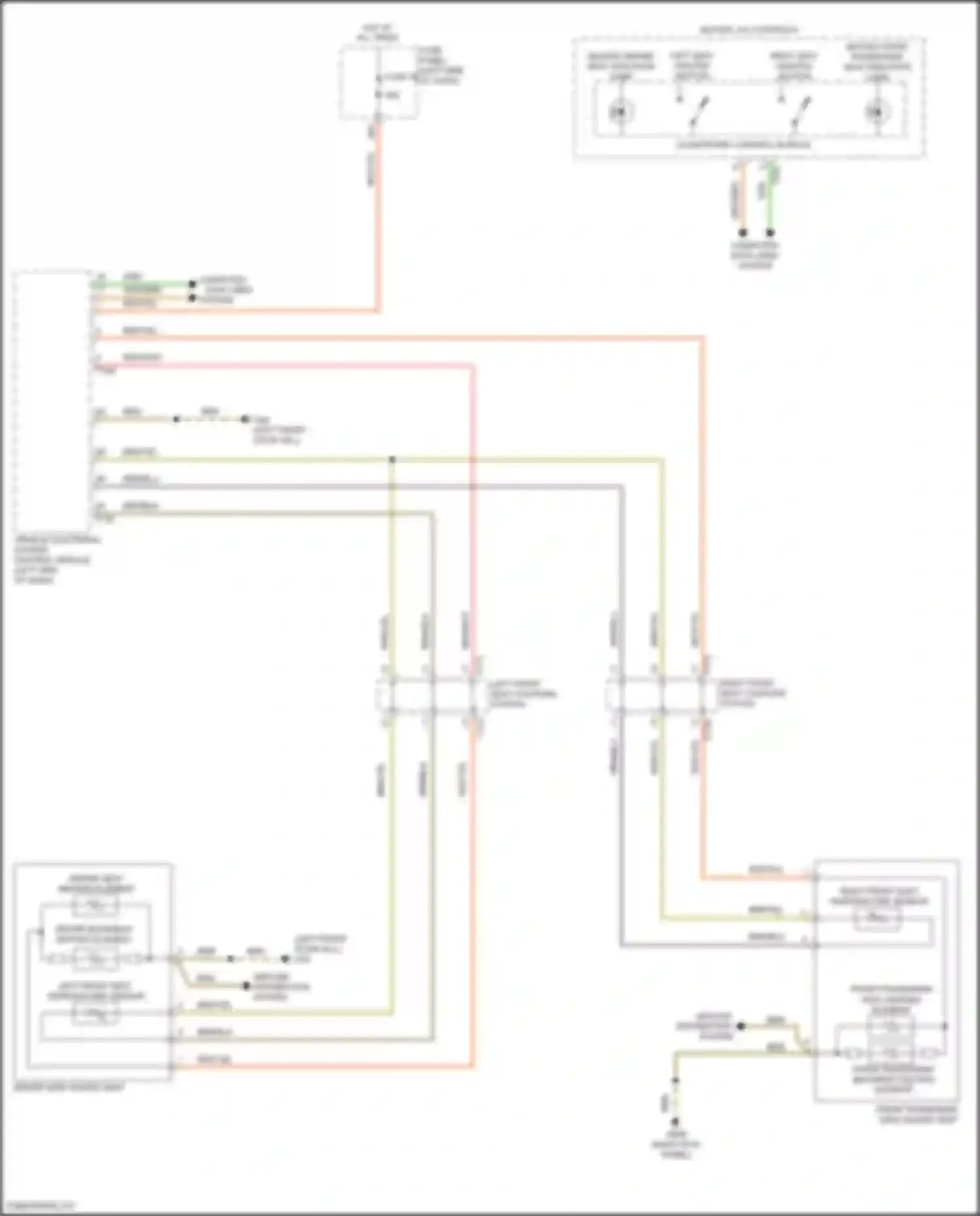 Wiring diagram driver backrest heating element for Volkswagen Golf GTI VII facelift (2017-2020) (2 of 3)