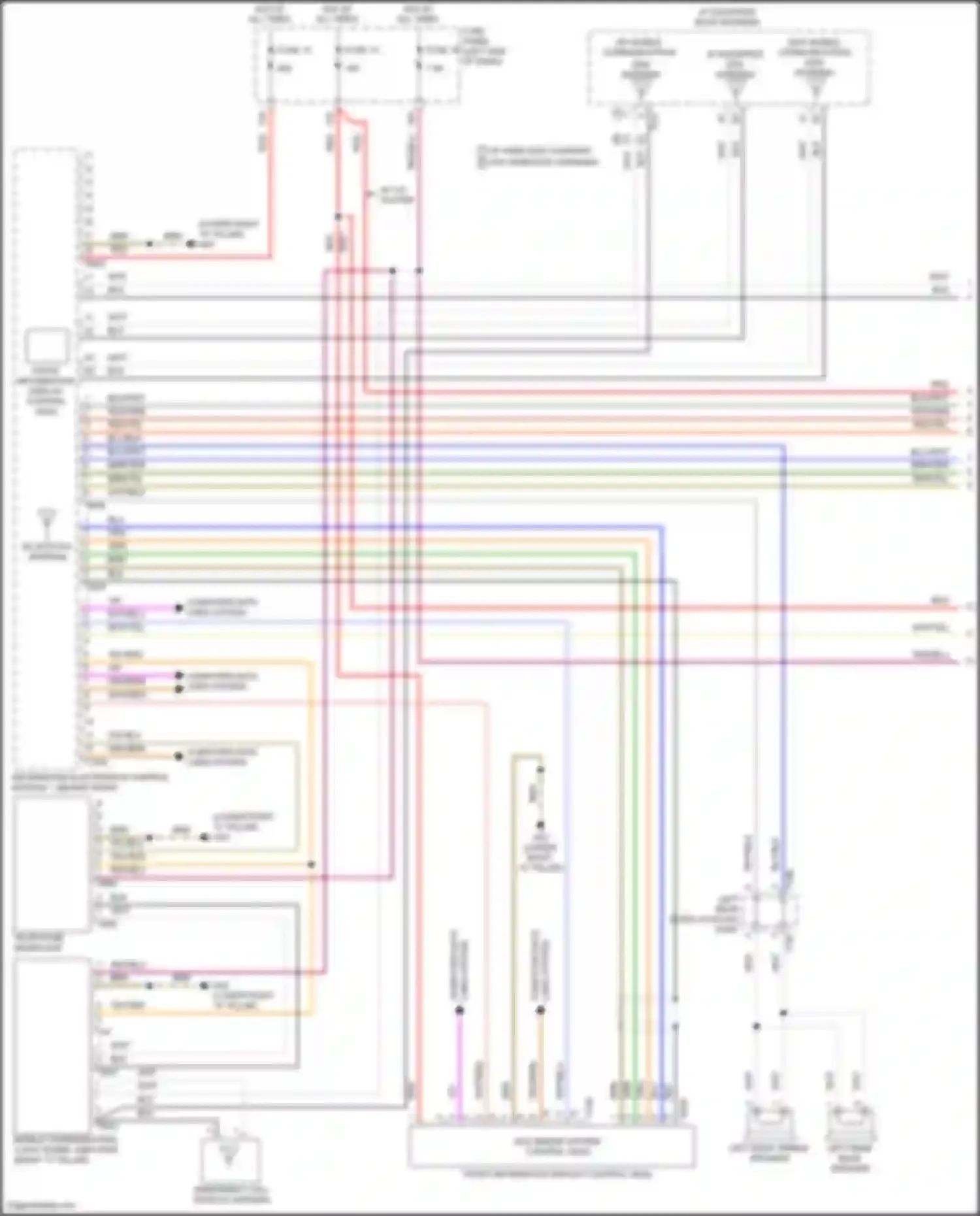 Wiring diagram emergency call module antenna for Volkswagen Golf GTI VII facelift (2017-2020) (3 of 5)