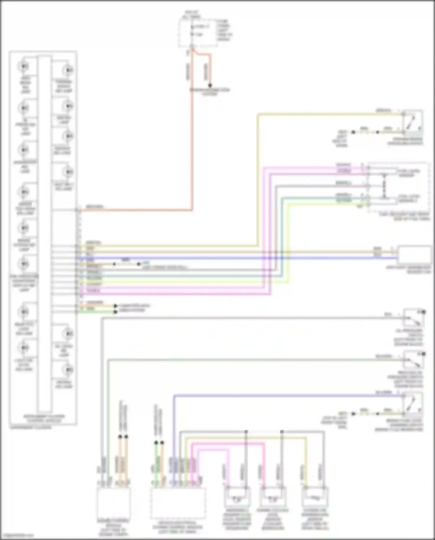 Wiring diagram engine coolant level sensor for Volkswagen Golf GTI VII facelift (2017-2020) (4 of 4)