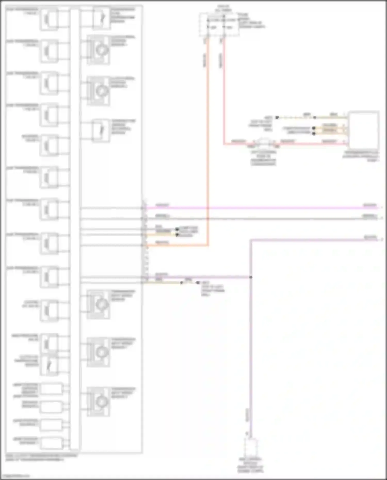 Wiring diagram gear position distance sensor 1 gear position distance sensor 2 for Volkswagen Golf GTI VII facelift (2017-2020) (1 of 1)
