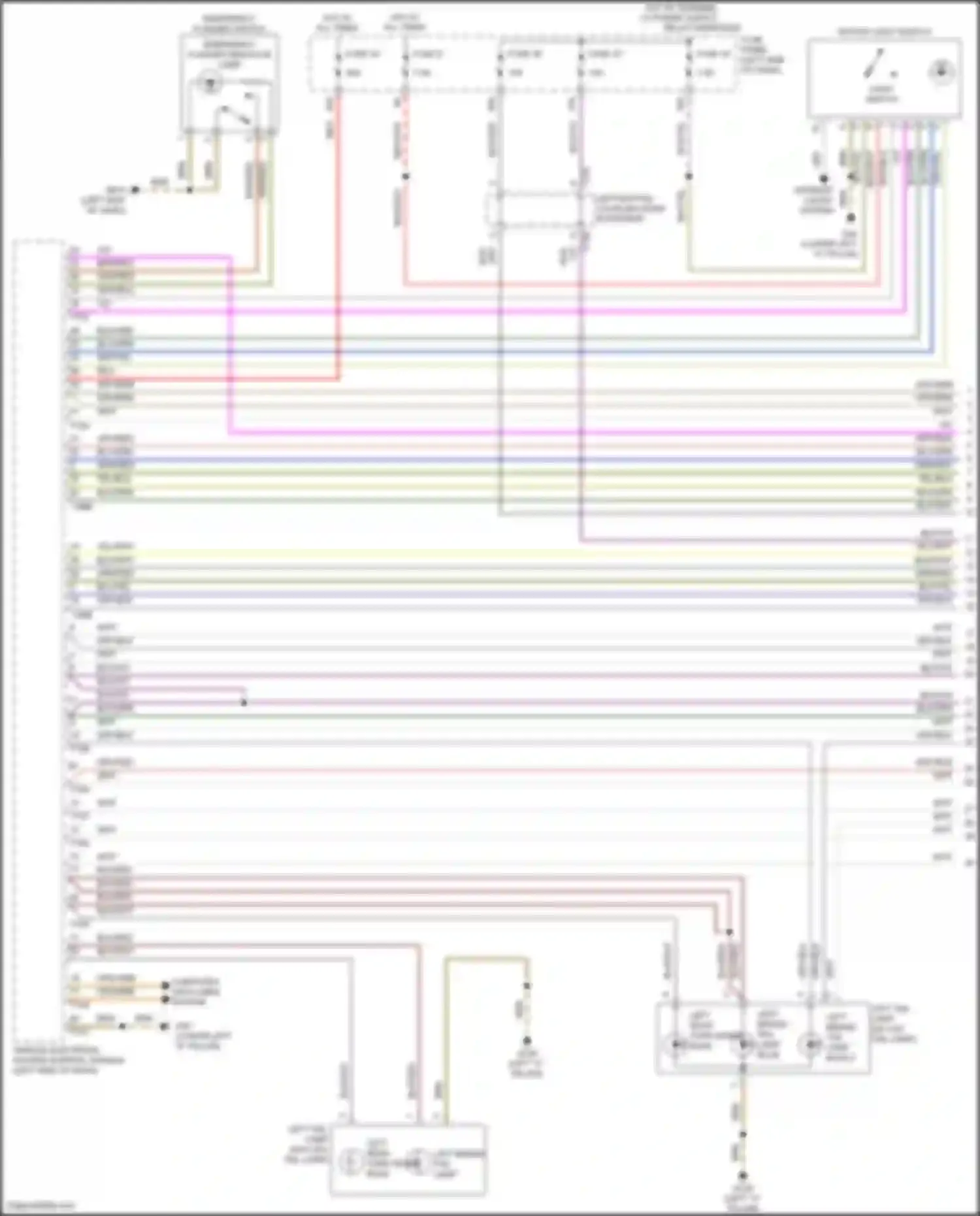 Wiring diagram left bottom coupling point in interior for Volkswagen Golf GTI VII facelift (2017-2020) (1 of 1)