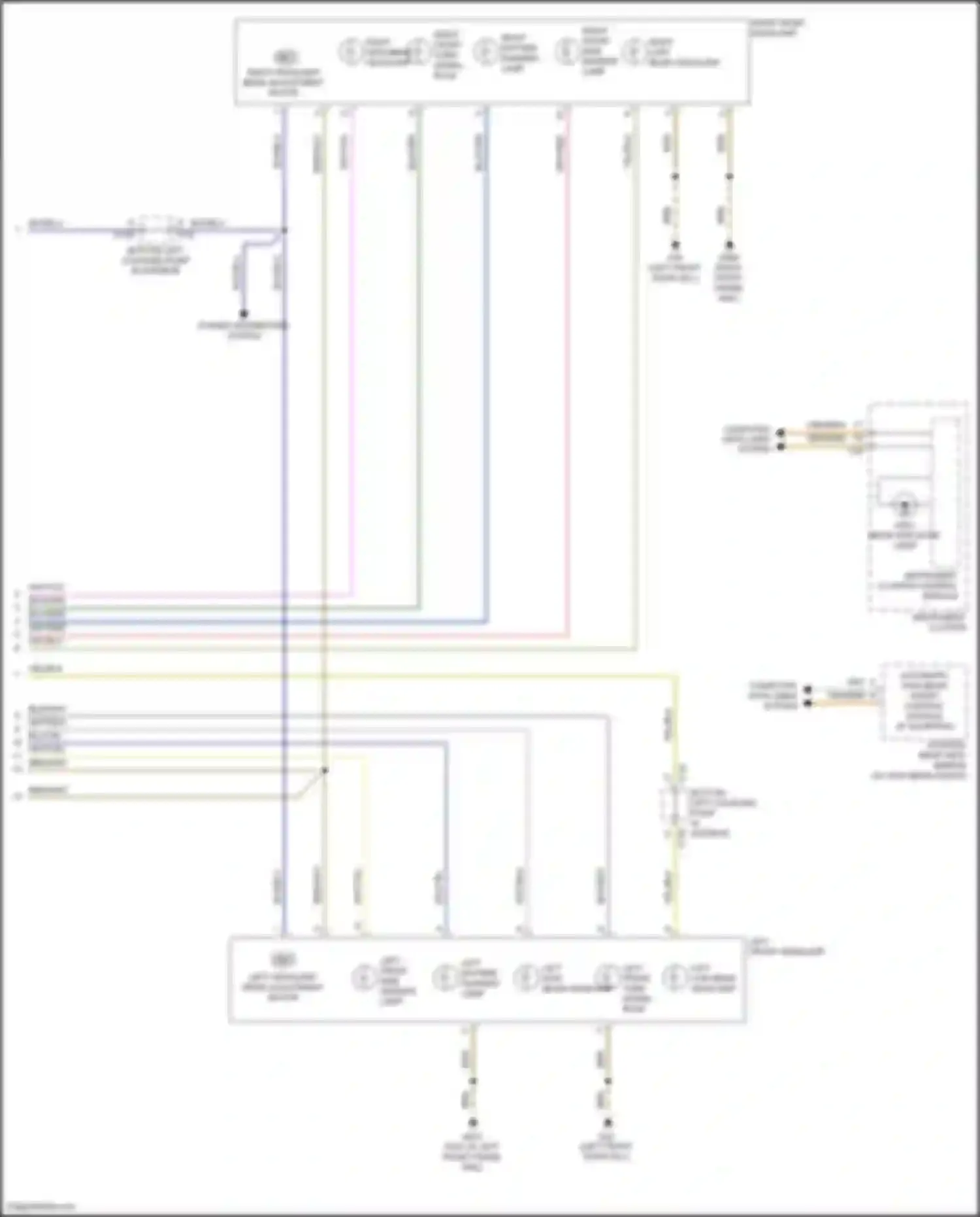Wiring diagram left front side marker lamp for Volkswagen Golf GTI VII facelift (2017-2020) (3 of 3)