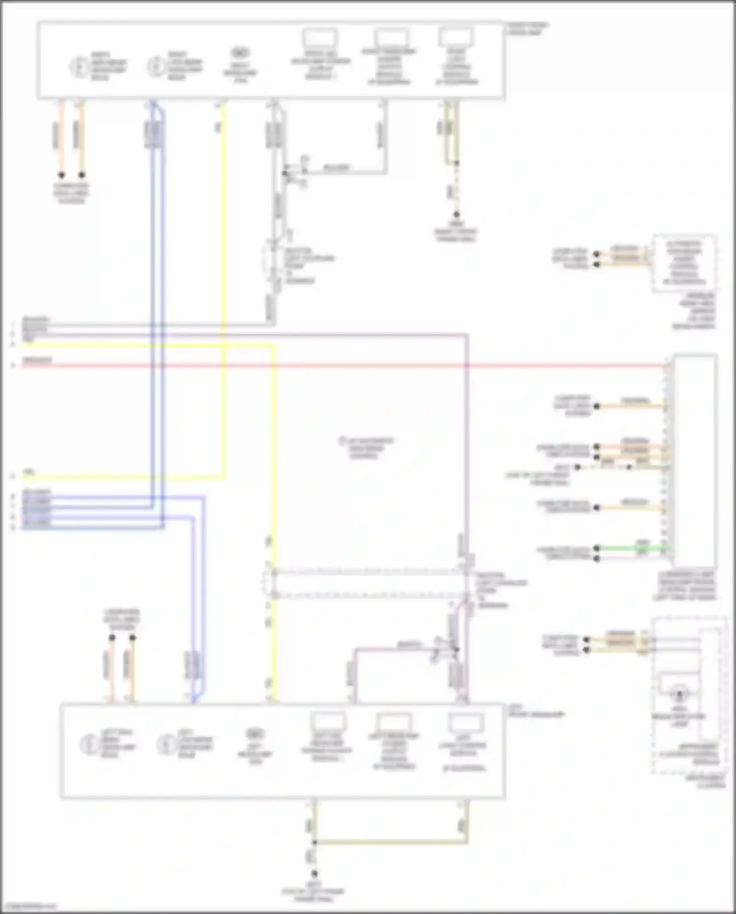 Wiring diagram left headlamp power output module for Volkswagen Golf GTI VII facelift (2017-2020) (4 of 4)