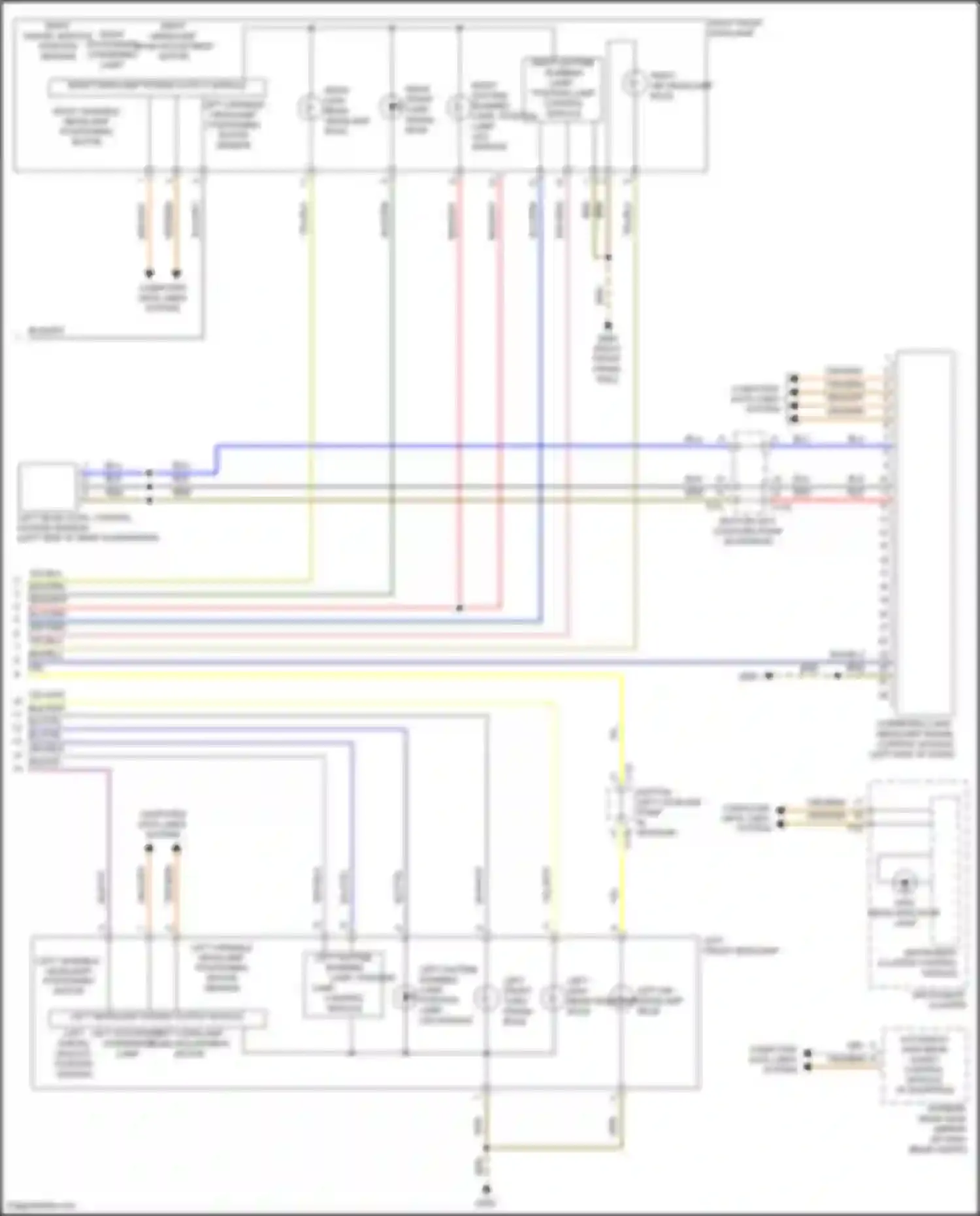 Wiring diagram left swivel module position sensor for Volkswagen Golf GTI VII facelift (2017-2020) (1 of 1)