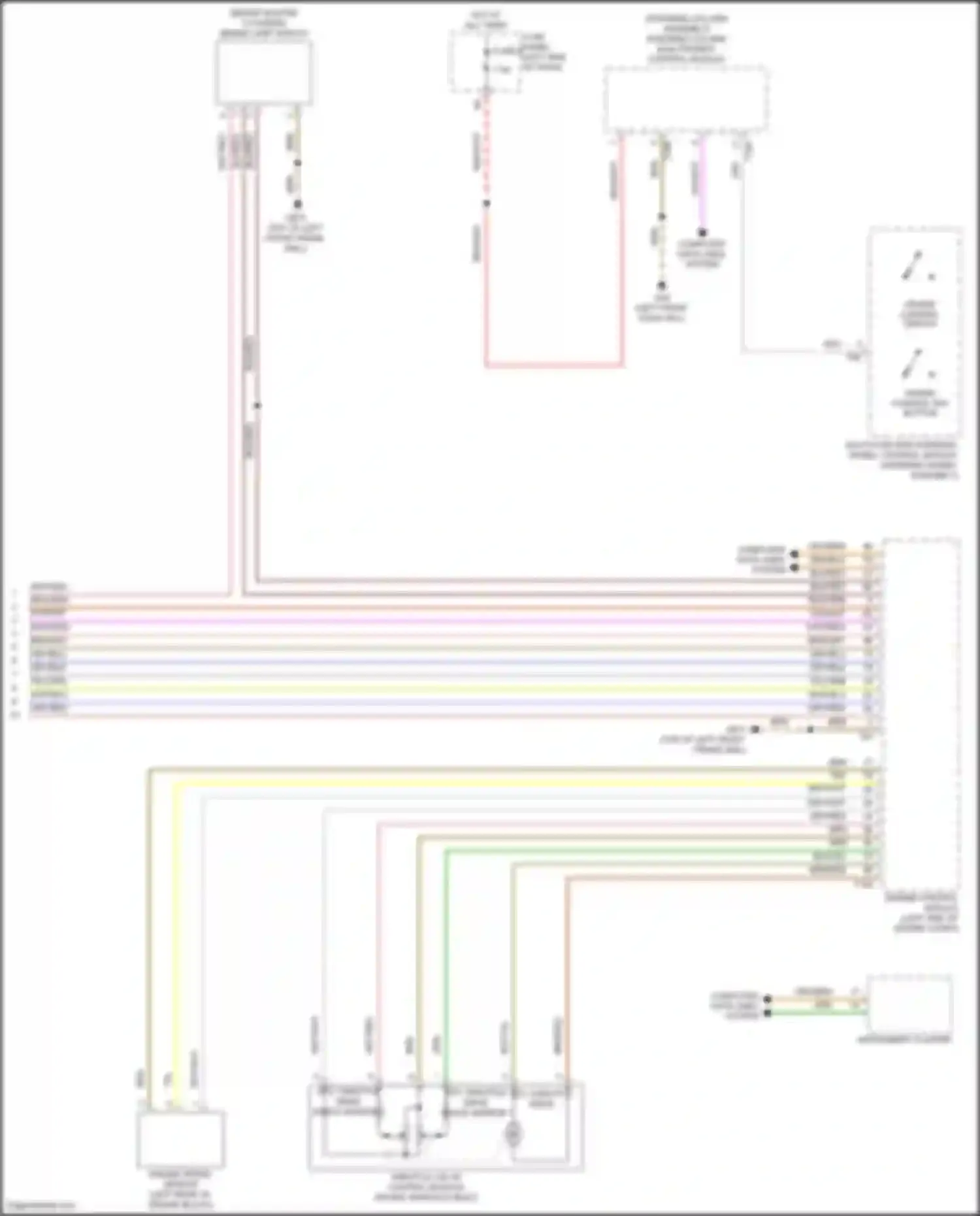 Wiring diagram multi-function steering wheel control module for Volkswagen Golf GTI VII facelift (2017-2020) (2 of 3)