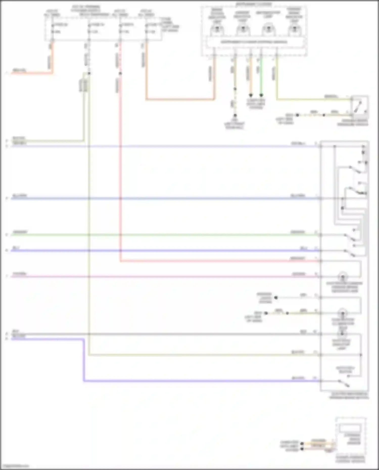 Wiring diagram push button illumination bulb for Volkswagen Golf GTI VII facelift (2017-2020) (1 of 4)