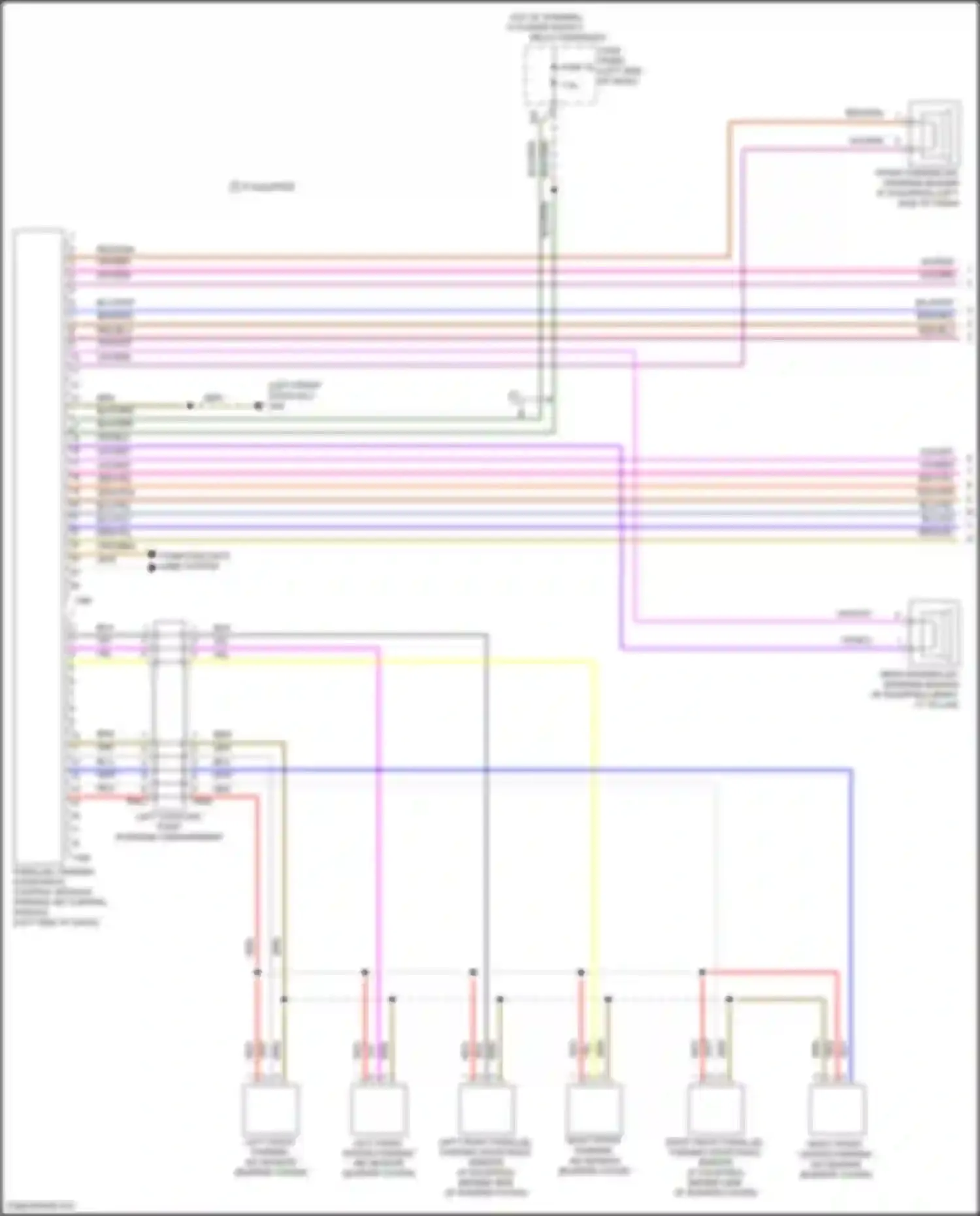 Wiring diagram right front parallel parking assistance sensor for Volkswagen Golf GTI VII facelift (2017-2020) (1 of 1)