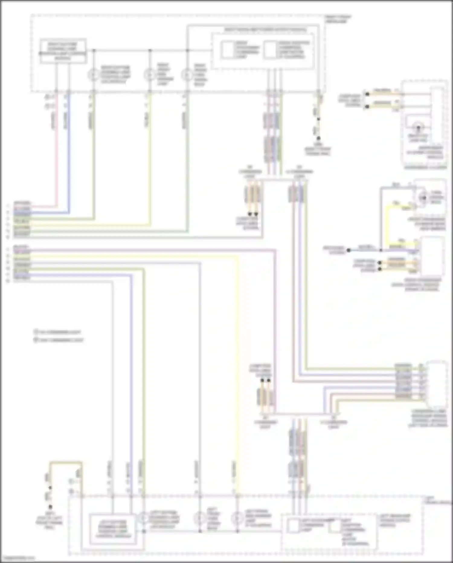 Wiring diagram right headlamp power output module for Volkswagen Golf GTI VII facelift (2017-2020) (1 of 4)