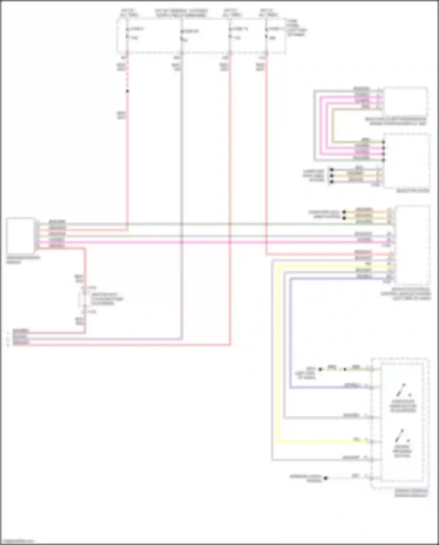 Wiring diagram selector lever transmission range position display unit for Volkswagen Golf GTI VII facelift (2017-2020) (3 of 3)