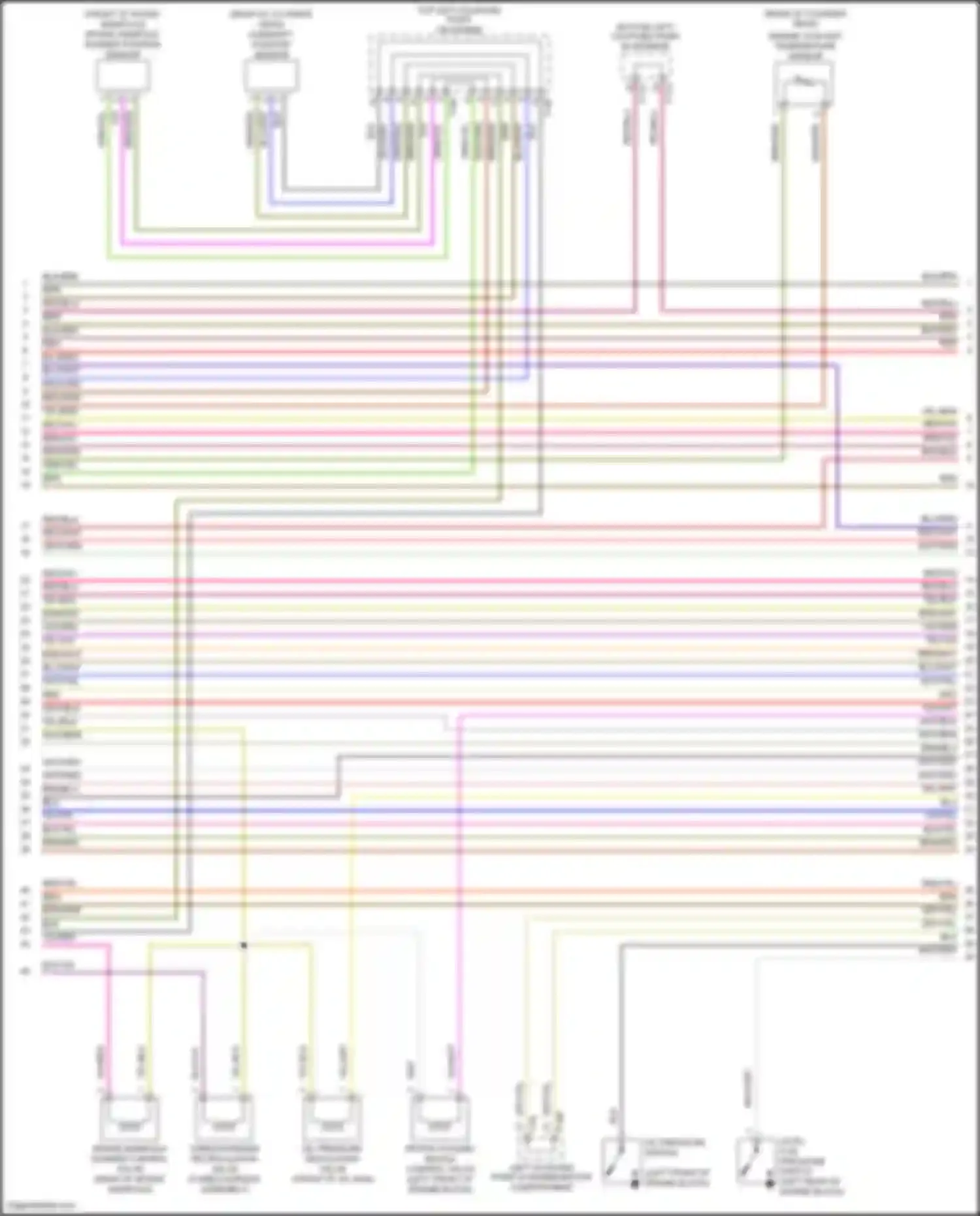 Wiring diagram top left coupling point on engine for Volkswagen Golf GTI VII facelift (2017-2020) (2 of 2)