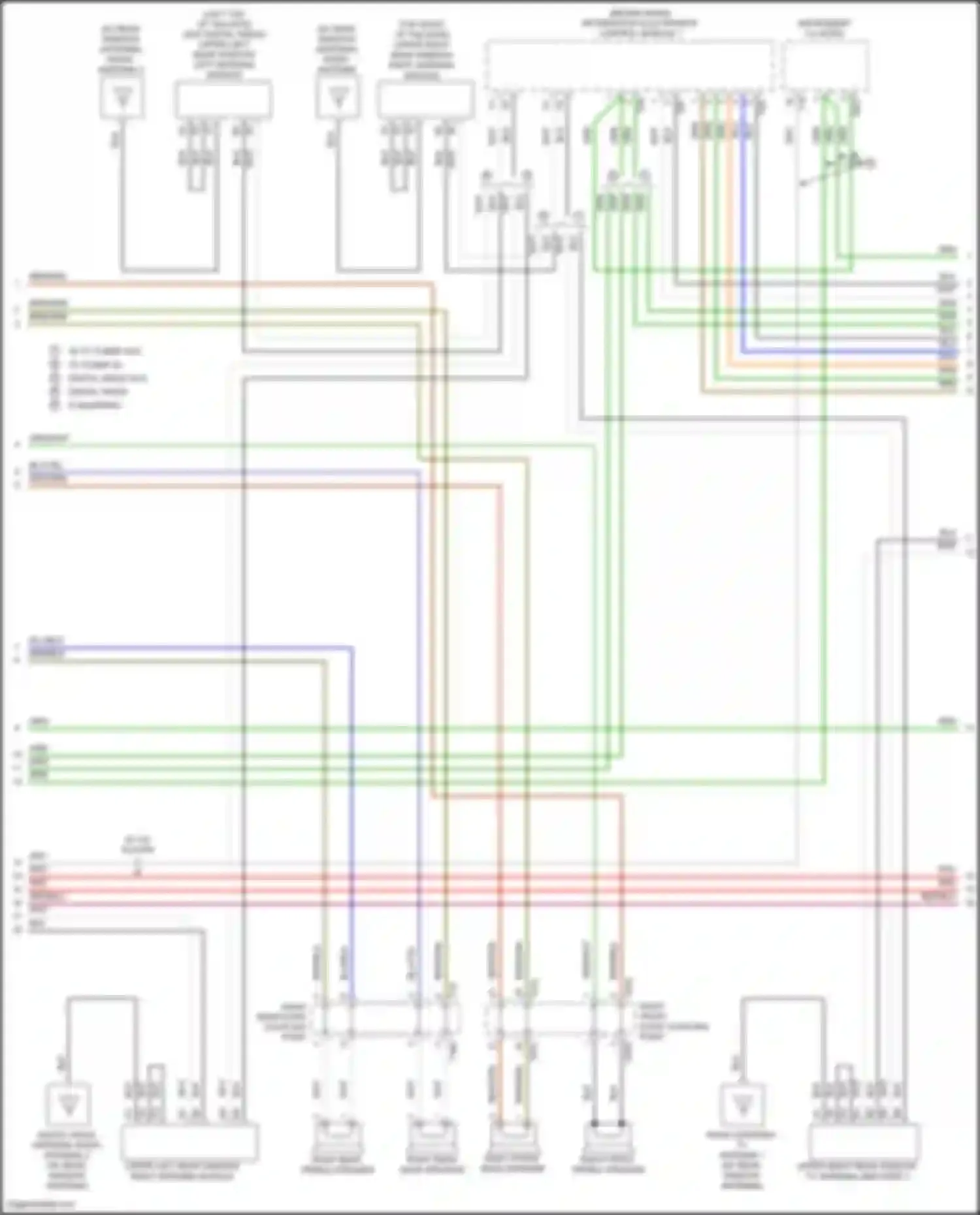 Wiring diagram upper right rear window right antenna module for Volkswagen Golf GTI VII facelift (2017-2020) (1 of 4)