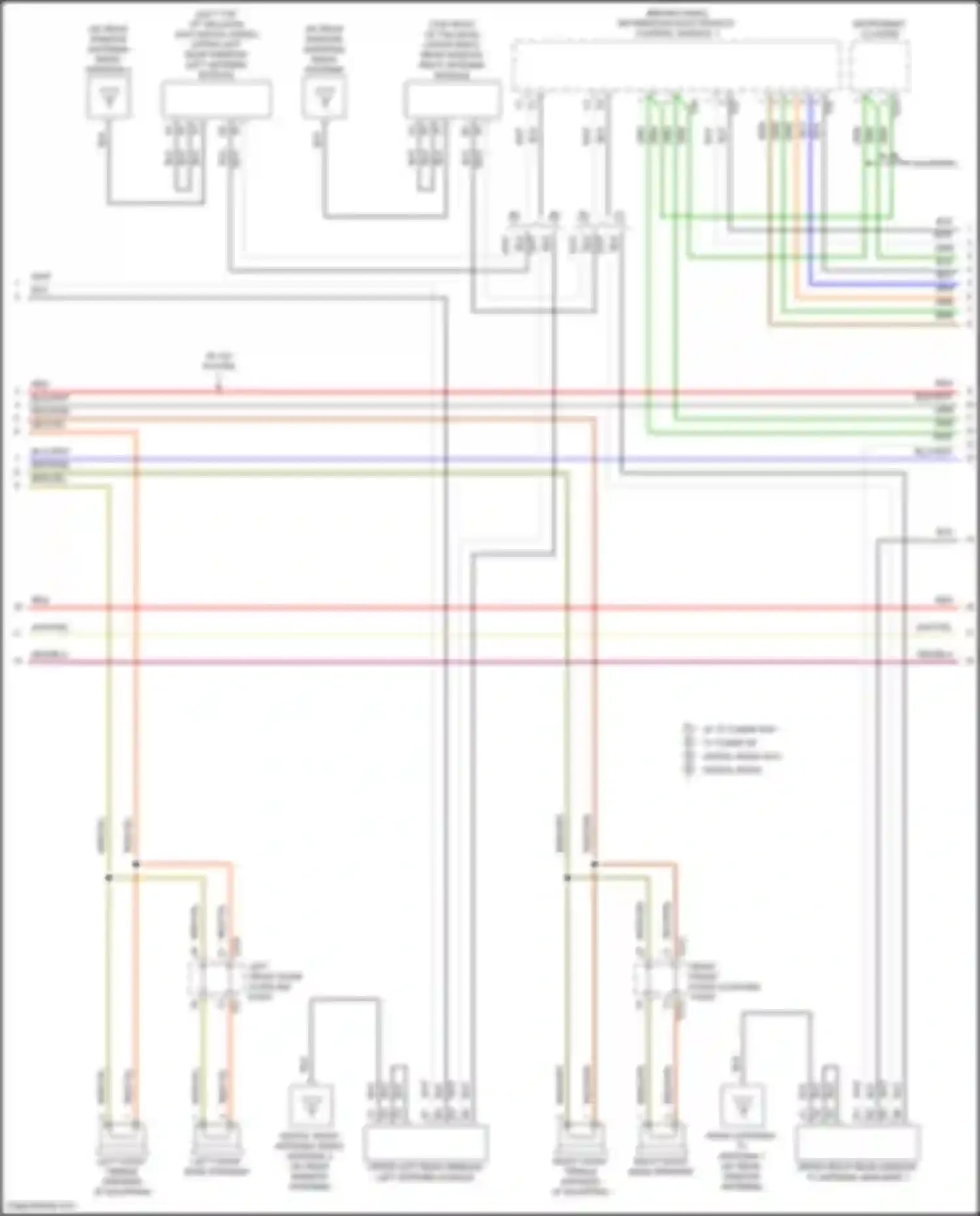 Wiring diagram upper right rear window right antenna module for Volkswagen Golf GTI VII facelift (2017-2020) (2 of 4)
