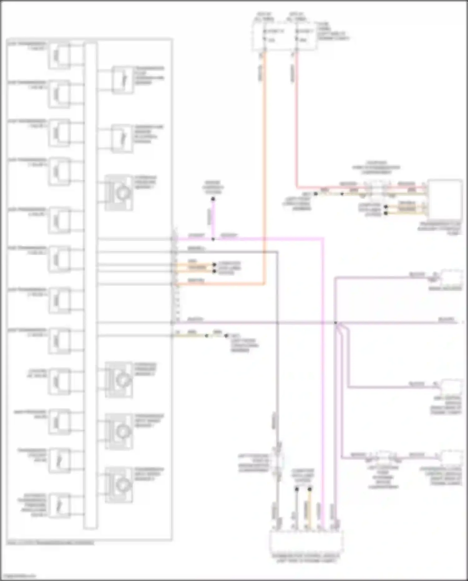 Wiring diagram left coupling point in engine/motor compartment for Volkswagen Golf GTI VIII (2019-2024) (1 of 8)