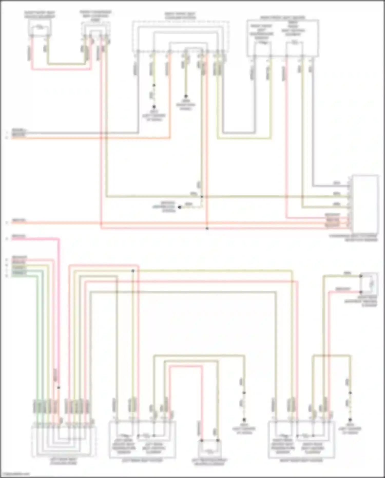 Wiring diagram left rear heated seat temperature sensor for Volkswagen Golf GTI VIII (2019-2024) (1 of 1)