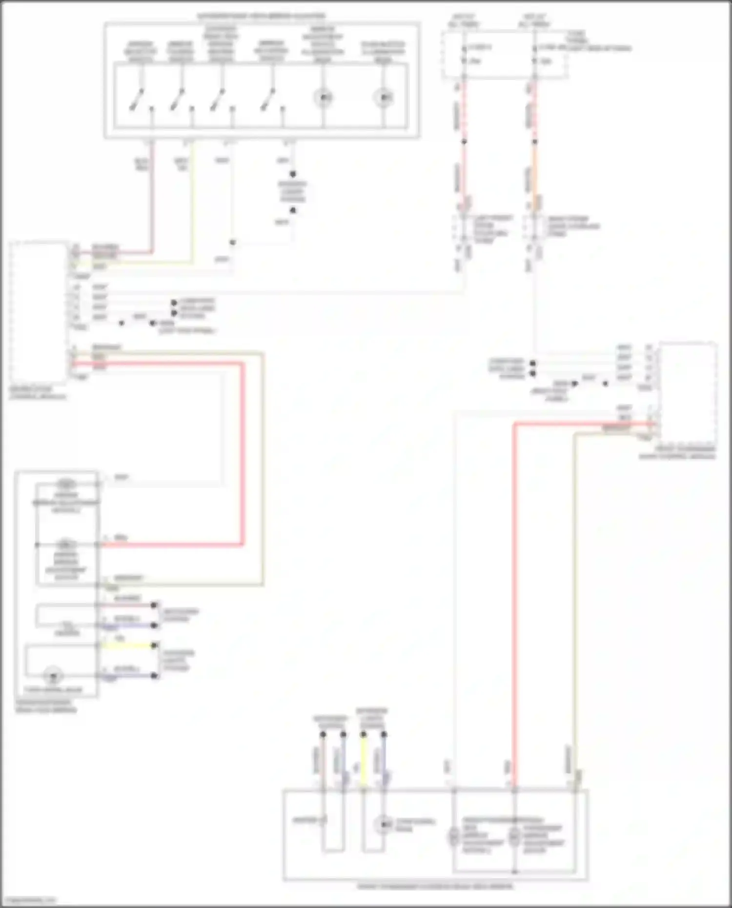Wiring diagram mirror adjustment switch illumination bulb for Volkswagen Golf GTI VIII (2019-2024) (3 of 3)