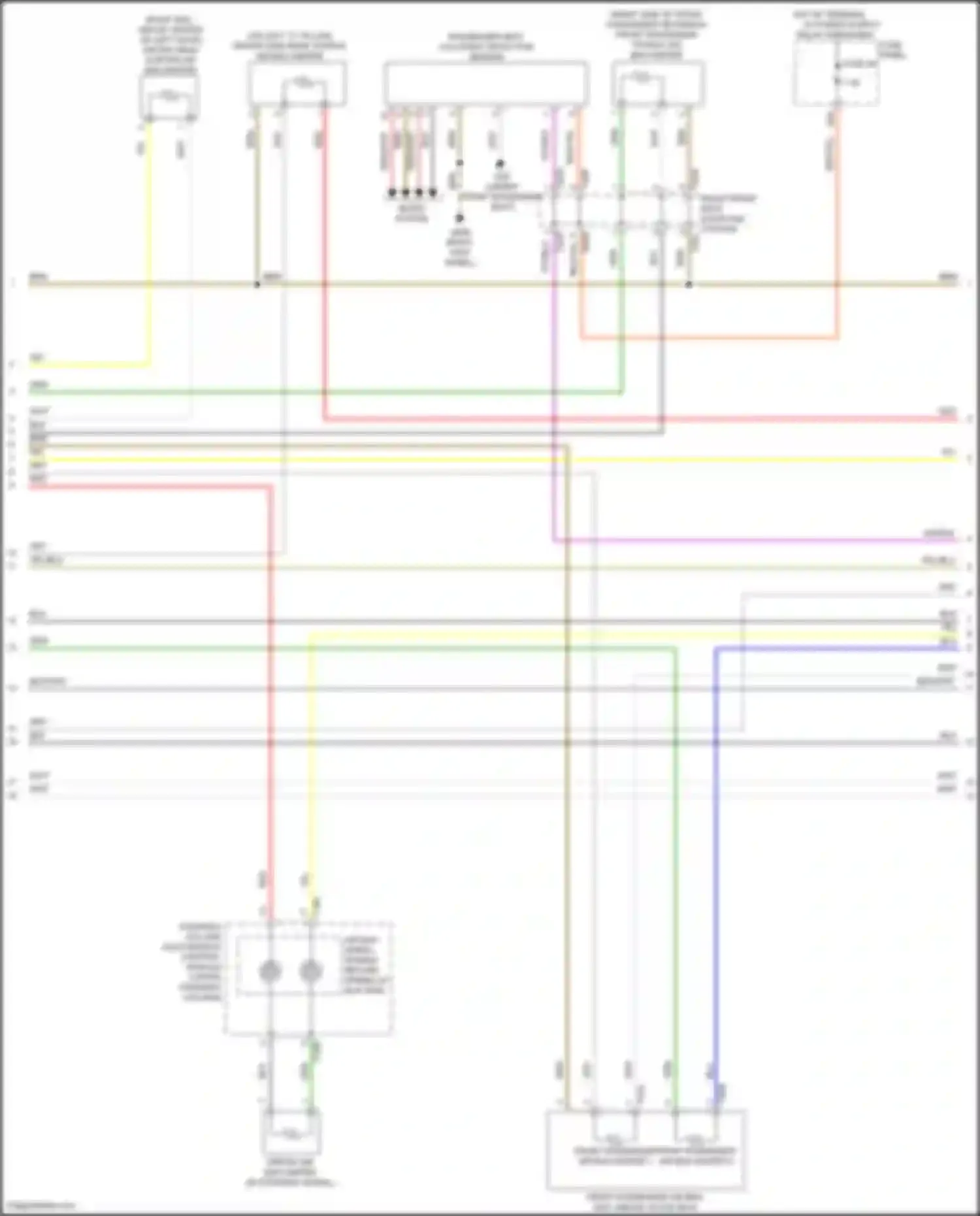 Wiring diagram passenger seat occupant detection sensor for Volkswagen Golf GTI VIII (2019-2024) (4 of 4)
