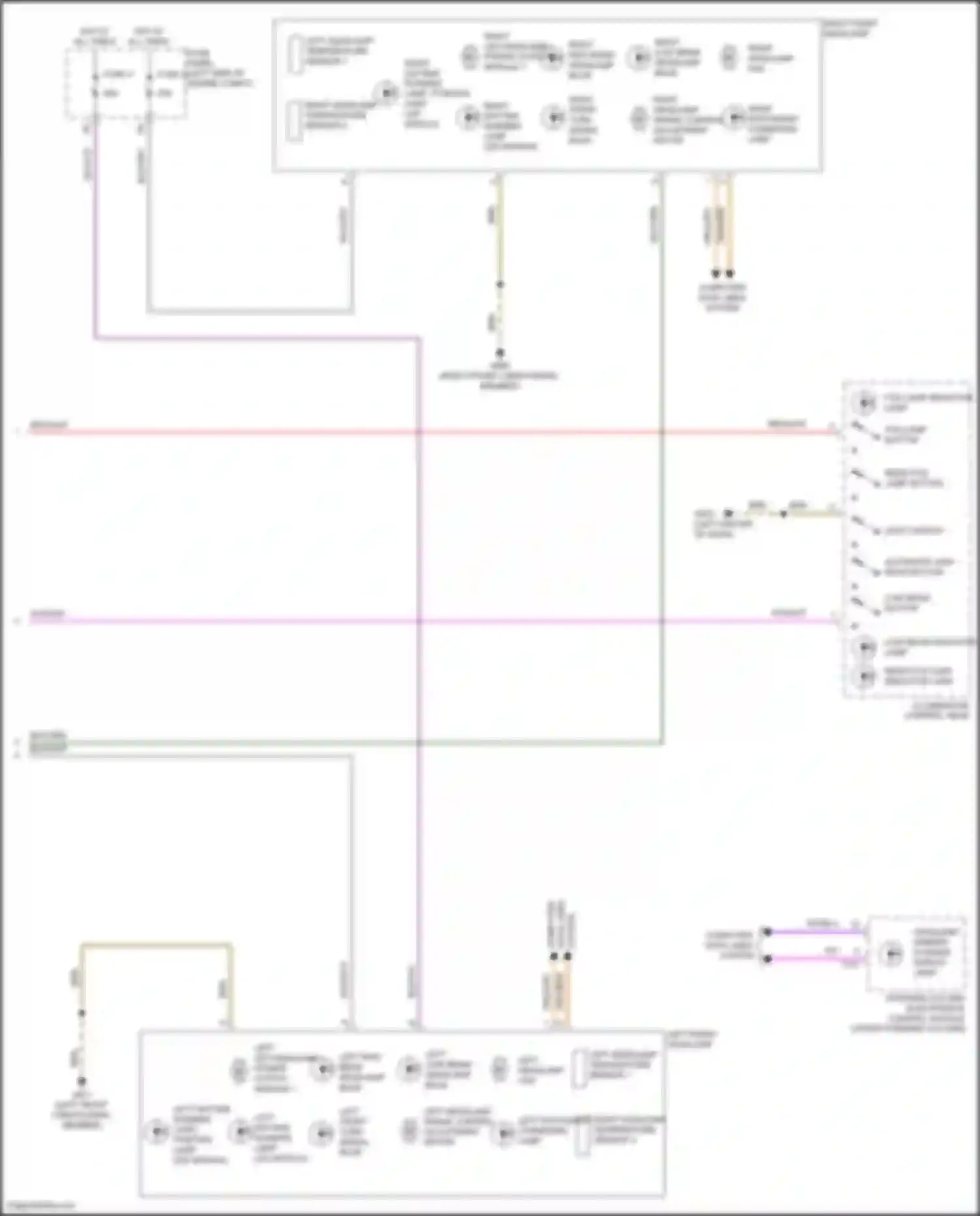 Wiring diagram rear fog lamp indicator lamp for Volkswagen Golf GTI VIII (2019-2024) (2 of 2)