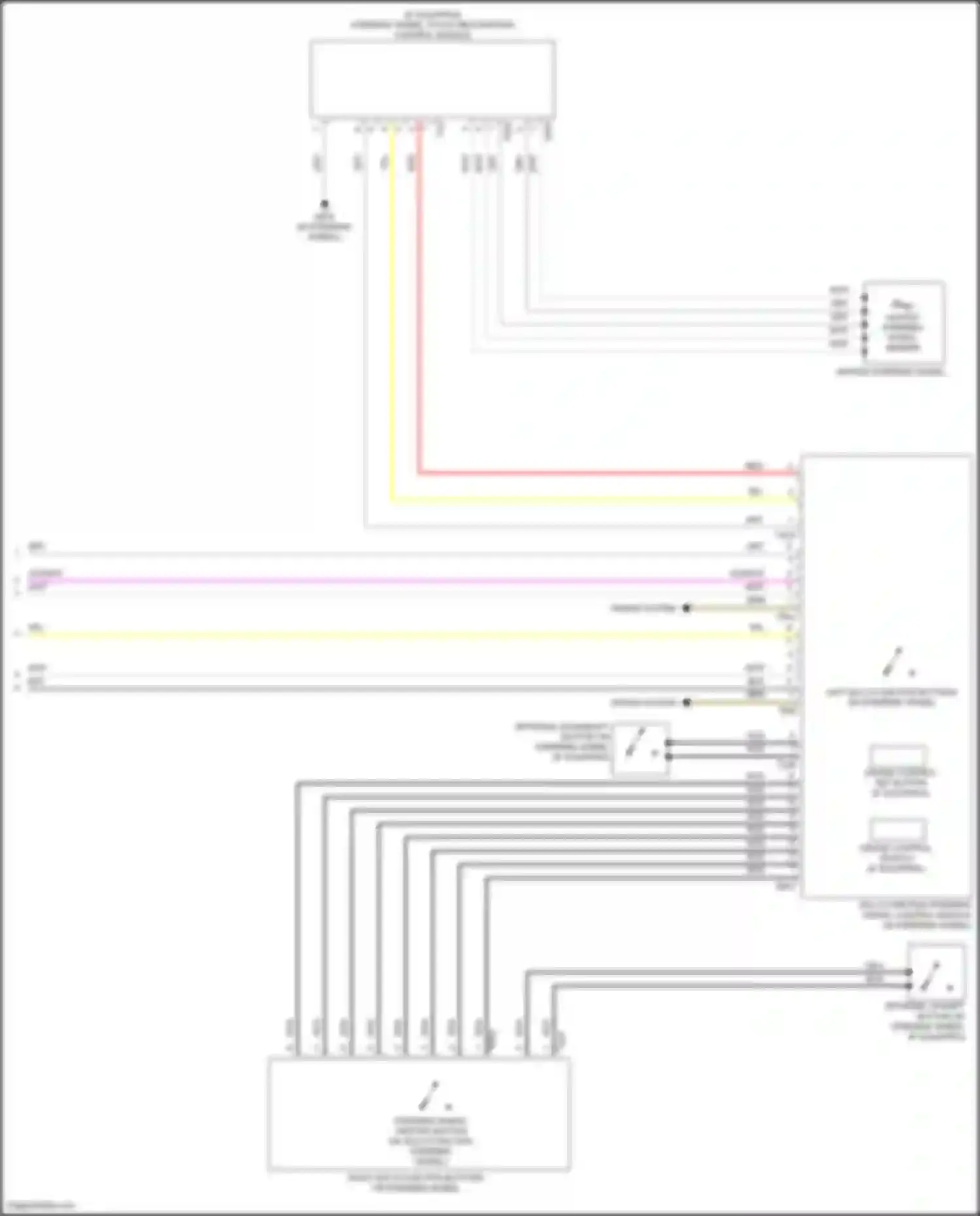 Wiring diagram tiptronic downshift button on steering wheel for Volkswagen Golf GTI VIII (2019-2024) (2 of 2)