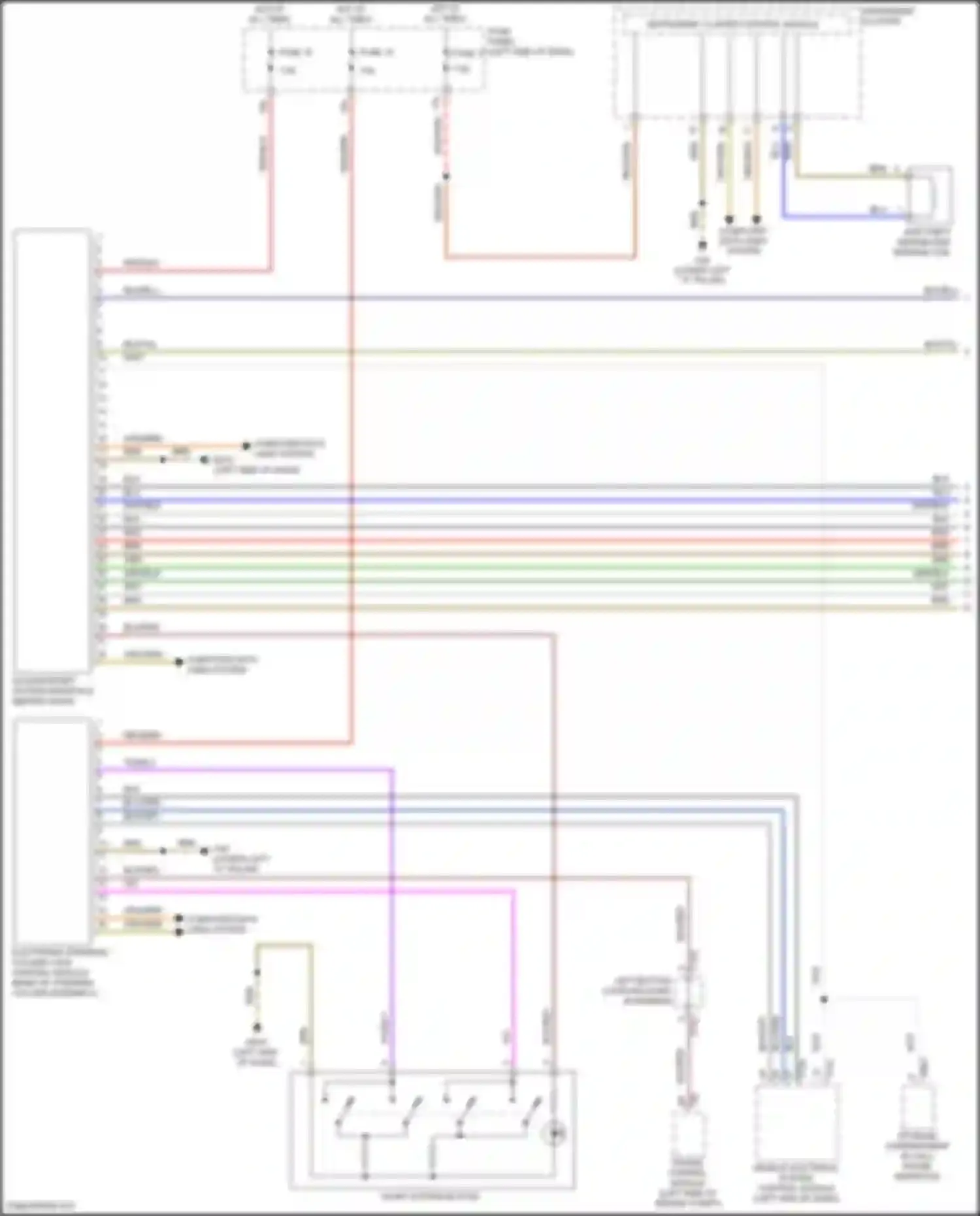 Wiring diagram access/start system interface for Volkswagen Golf R VII facelift (2017-2020) (1 of 3)