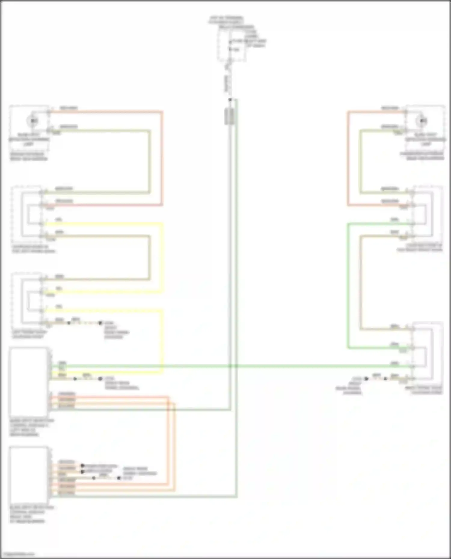 Wiring diagram blind spot detection control module 2 for Volkswagen Golf R VII facelift (2017-2020) (1 of 3)