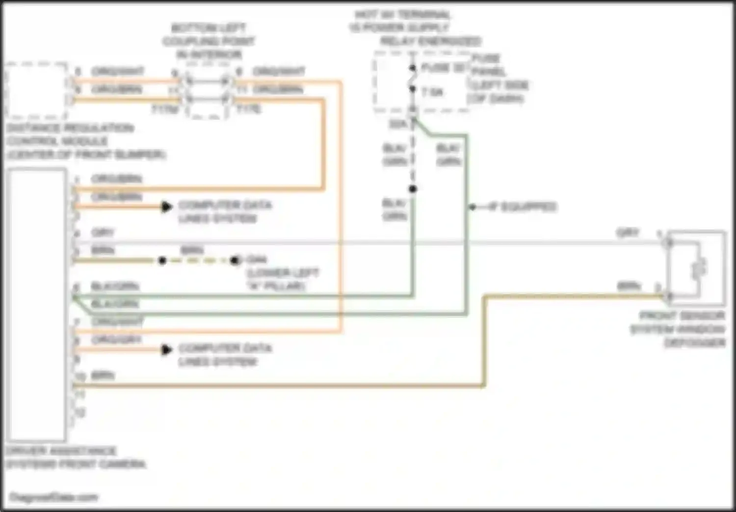 Wiring diagram computer data lines system for Volkswagen Golf R VII facelift (2017-2020) (68 of 74)