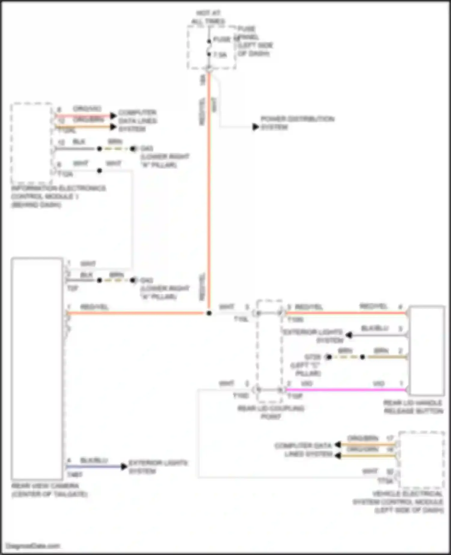 Wiring diagram computer data lines system for Volkswagen Golf R VII facelift (2017-2020) (70 of 74)