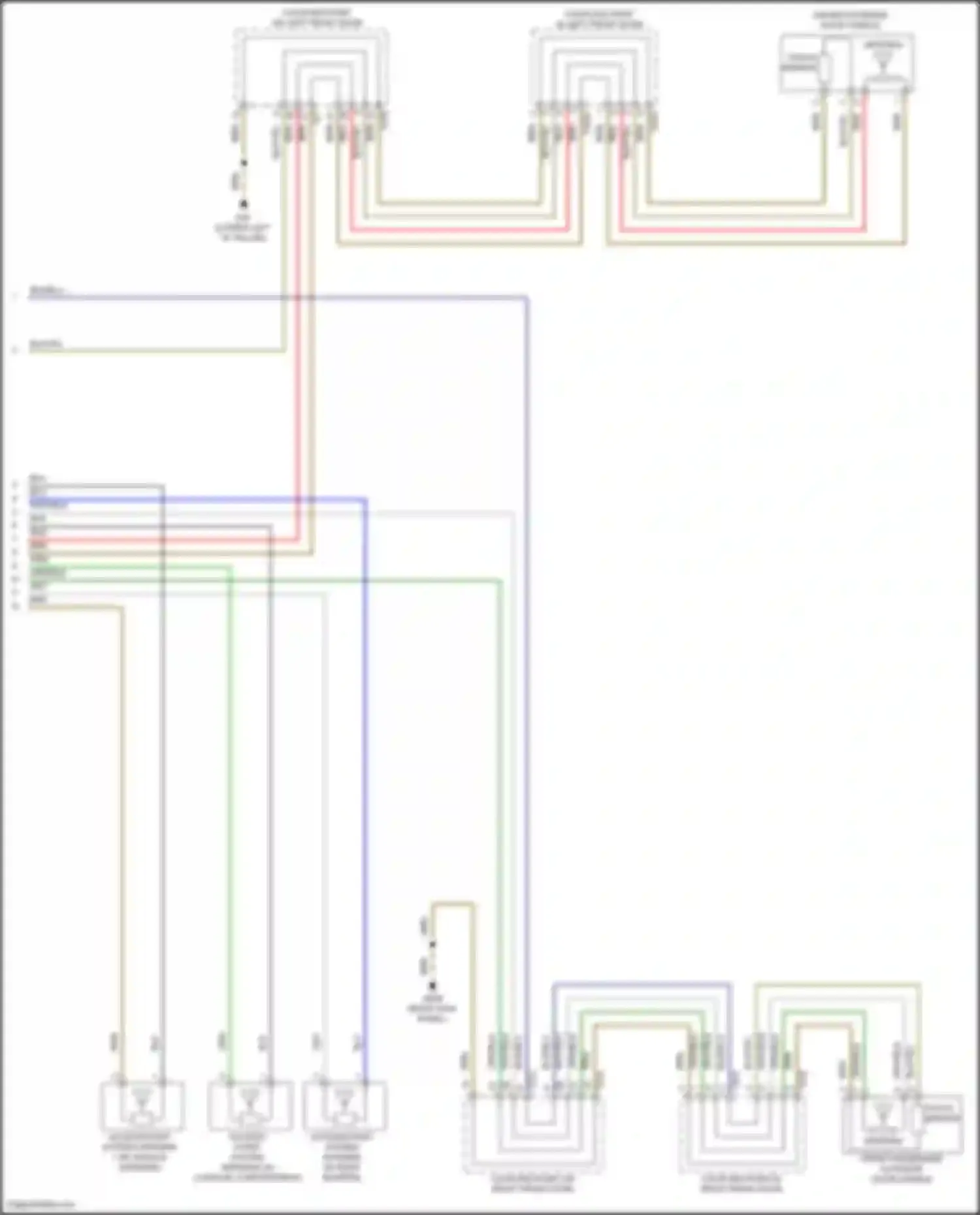 Wiring diagram coupling point on left front door for Volkswagen Golf R VII facelift (2017-2020) (1 of 1)