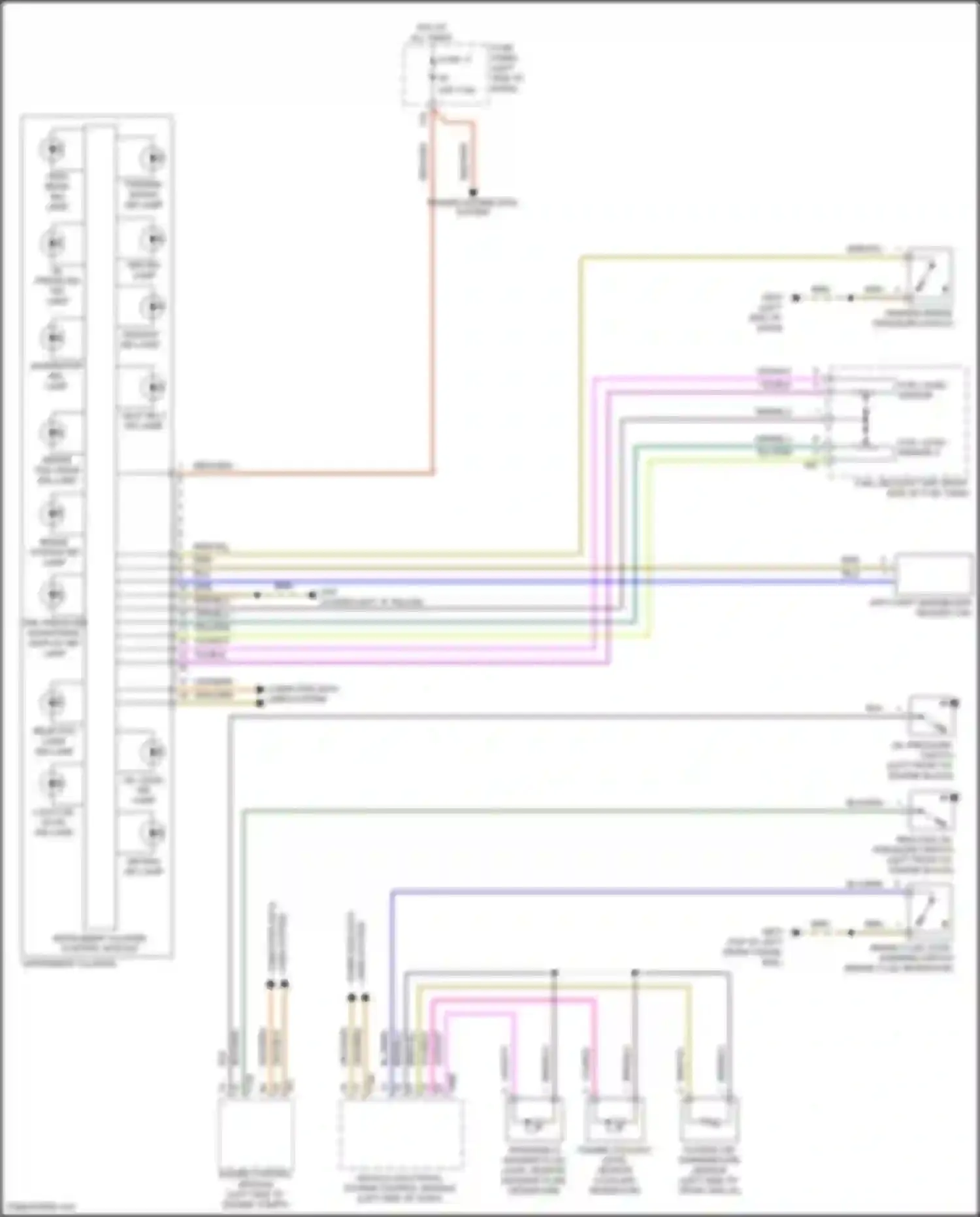 Wiring diagram engine coolant level sensor for Volkswagen Golf R VII facelift (2017-2020) (3 of 3)
