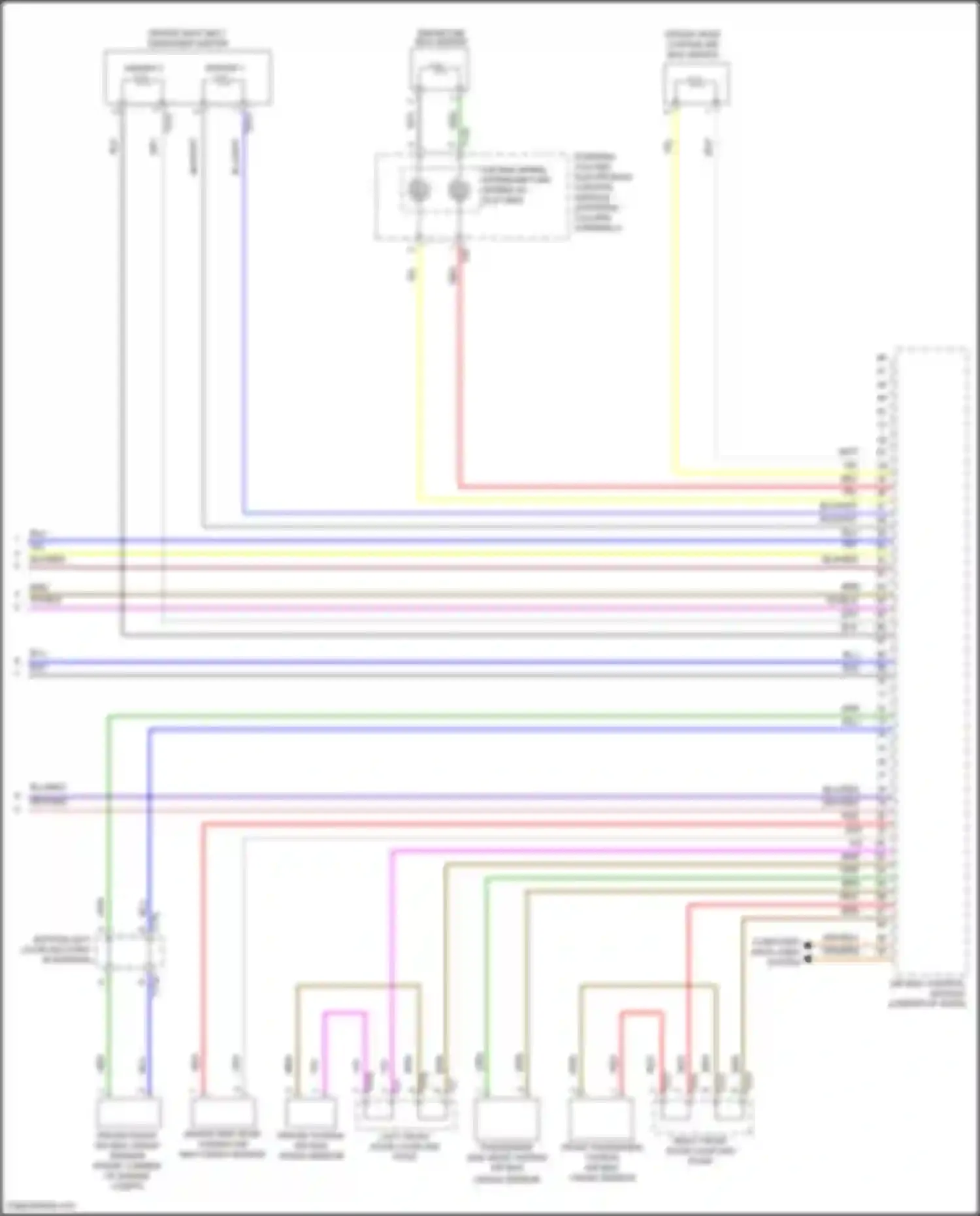 Wiring diagram front corner of engine compt) for Volkswagen Golf R VII facelift (2017-2020) (2 of 2)