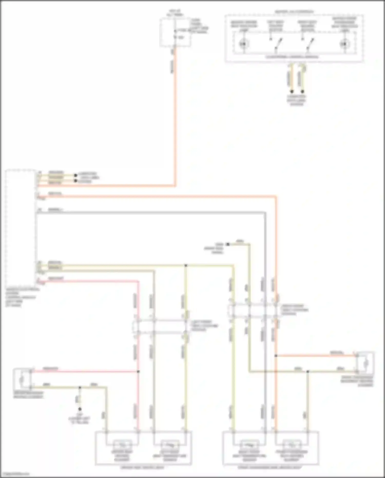 Wiring diagram front passenger backrest heating element for Volkswagen Golf R VII facelift (2017-2020) (2 of 2)