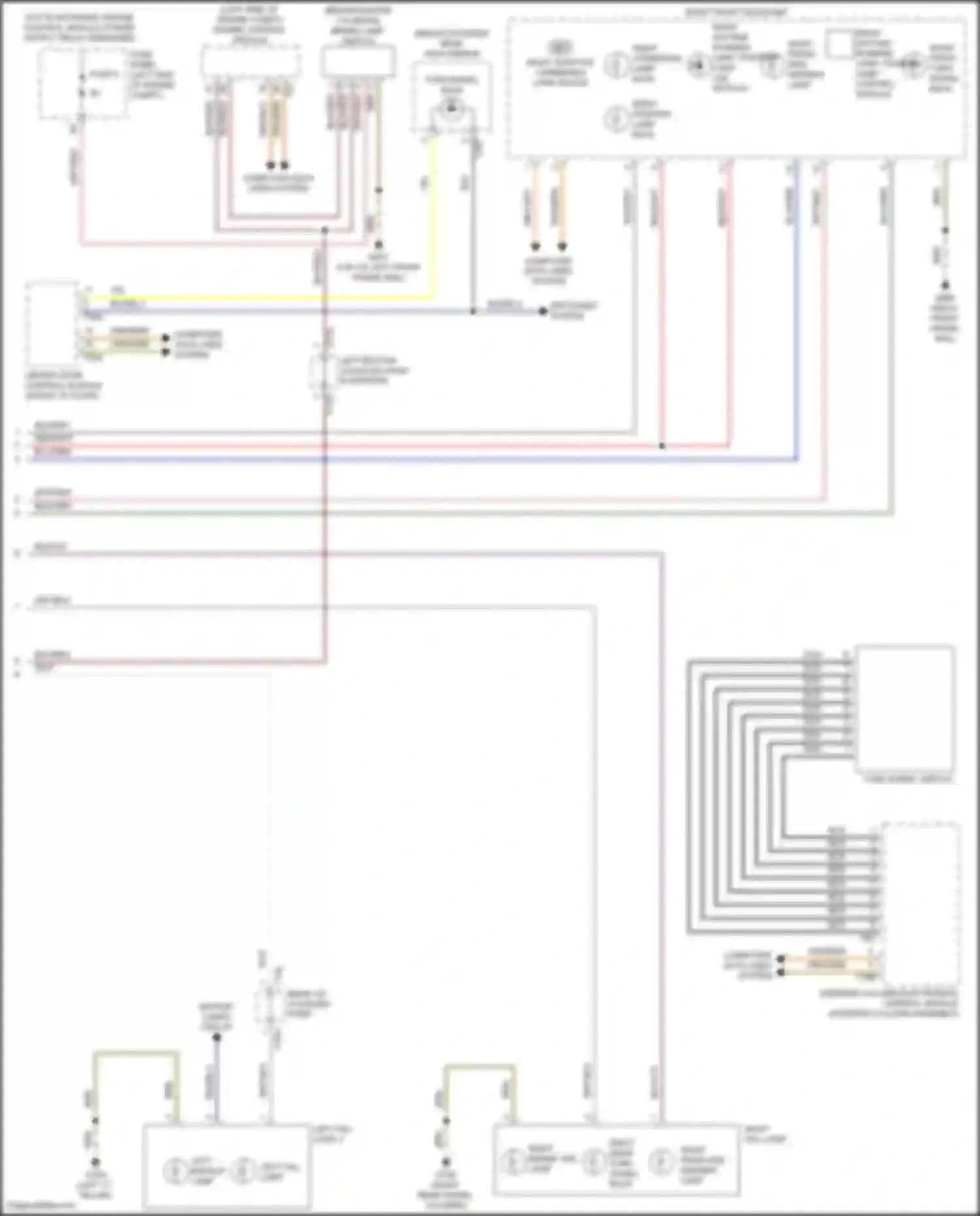 Wiring diagram left backup lamp for Volkswagen Golf R VII facelift (2017-2020) (2 of 3)