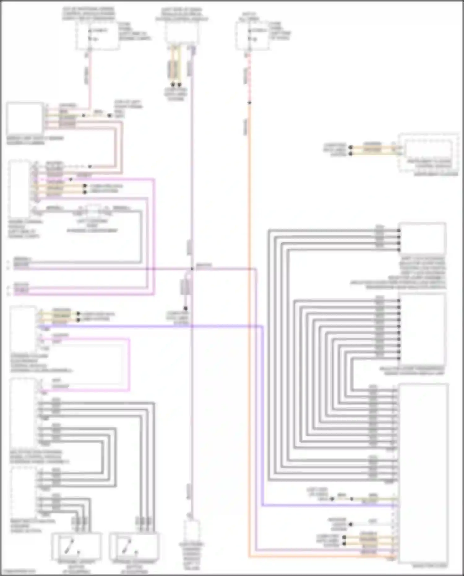 Wiring diagram left coupling point in engine compartment for Volkswagen Golf R VII facelift (2017-2020) (1 of 16)