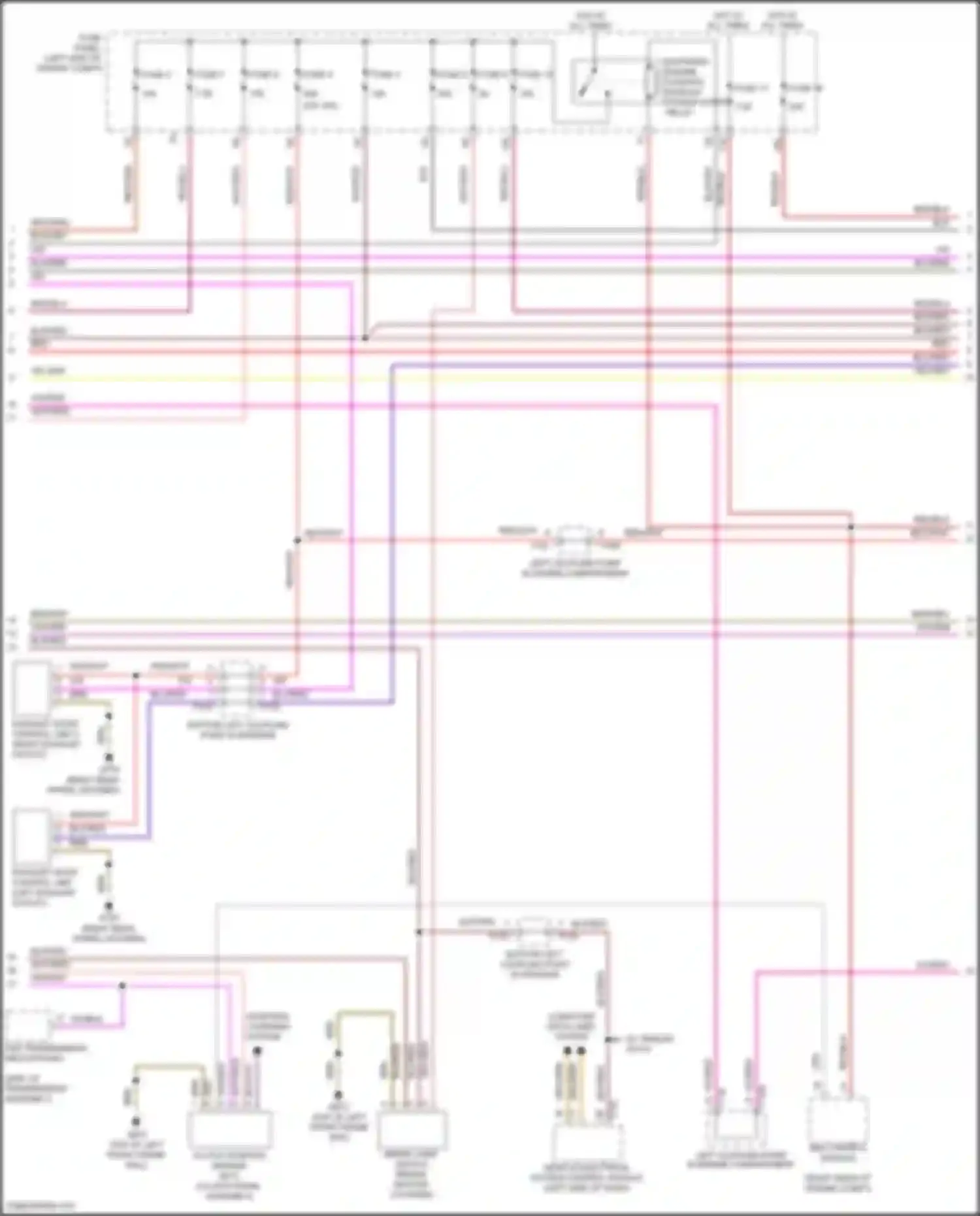 Wiring diagram left coupling point in engine compartment for Volkswagen Golf R VII facelift (2017-2020) (13 of 16)