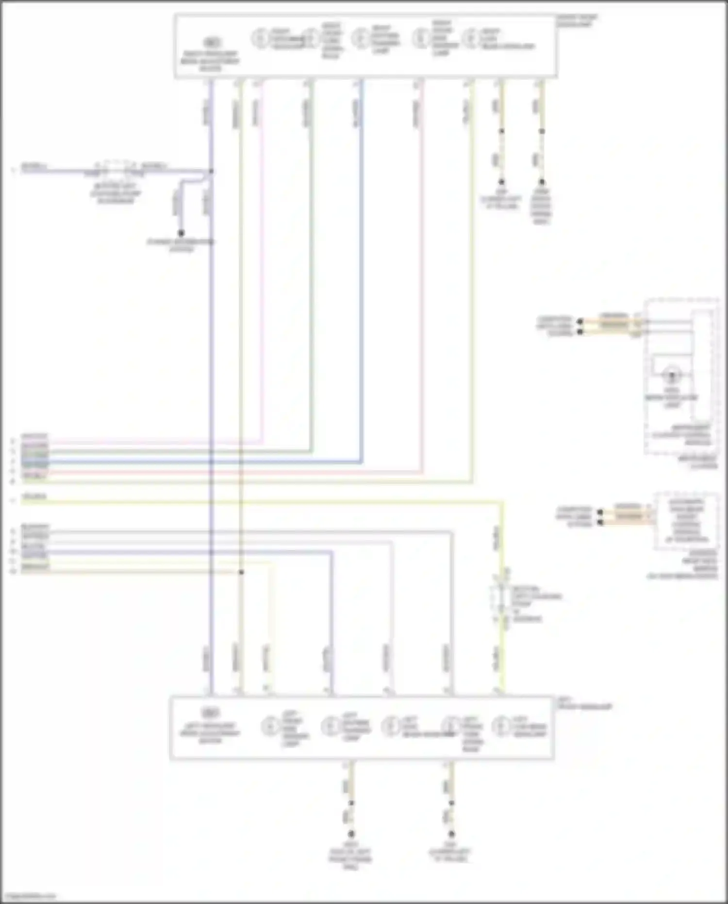 Wiring diagram left daytime running lamp, for Volkswagen Golf R VII facelift (2017-2020) (2 of 2)